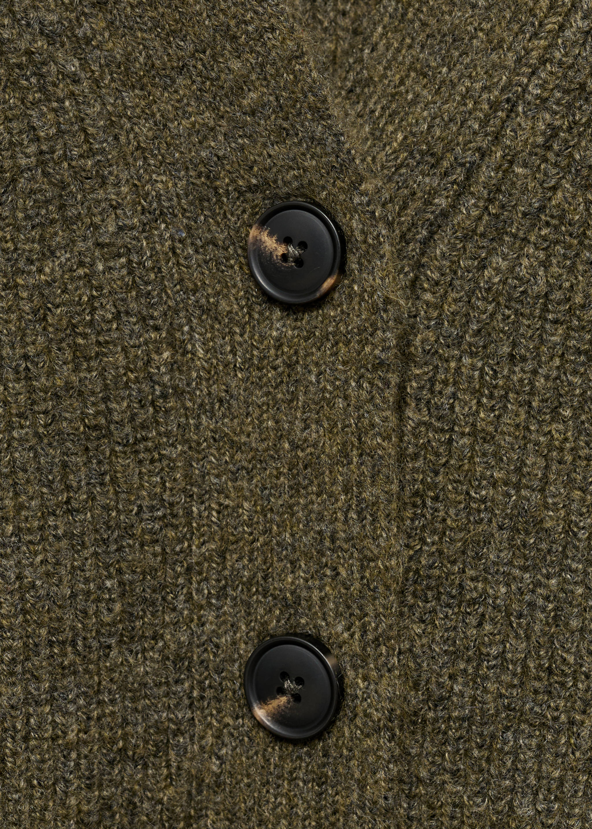 V-neck ribbed cardigan - Details of the article 0