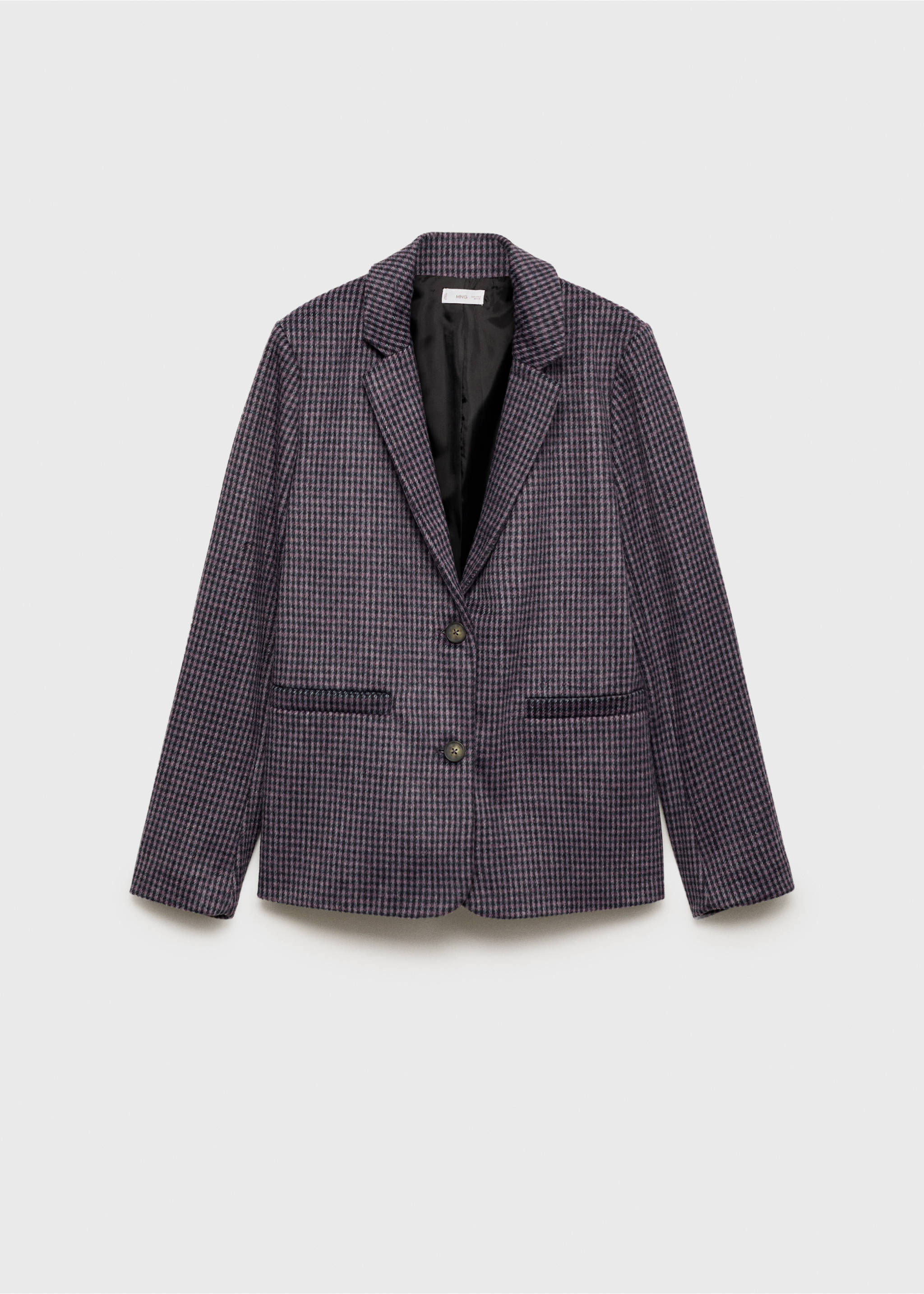 Marynarka w pepitkę z kontrastowymi klapami - Artykuł bez modela/modelki, Liliowy. Ref: 87050366-00.