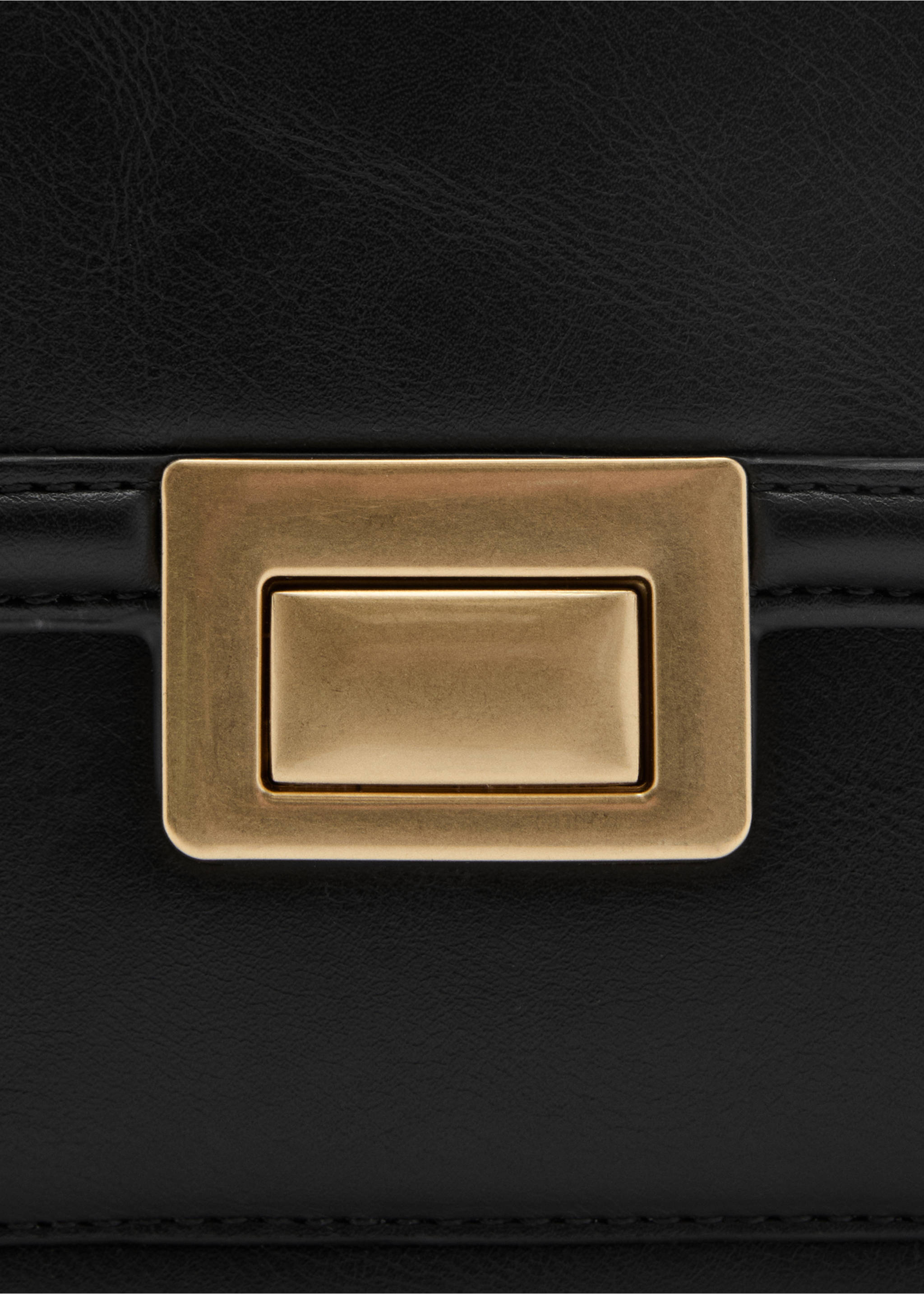 Crossbody bag with flap - Details of the article 3, Black. Ref: 87050416-00.