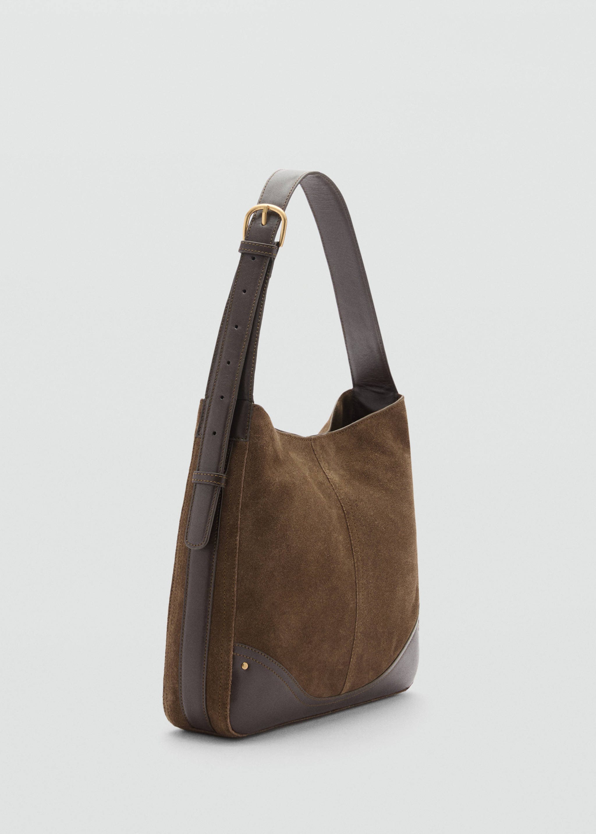 Bolso 100% piel serraje hebilla - Plano medio