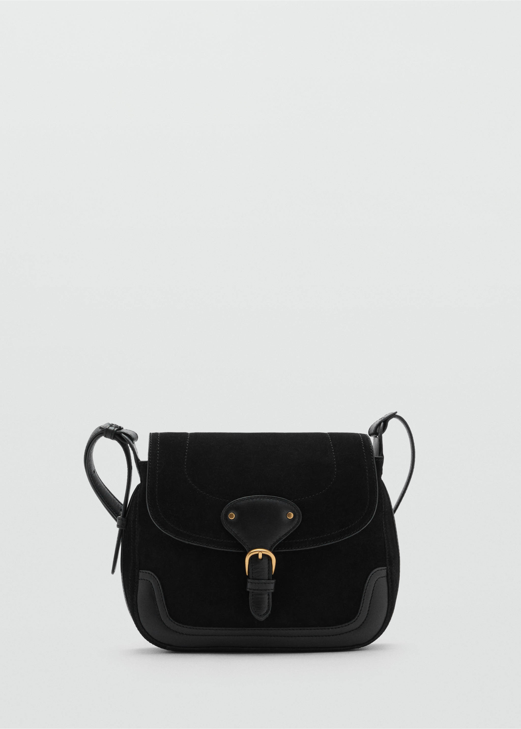Buckle leather bag - Article without model, Black. Ref: 87050418-00.