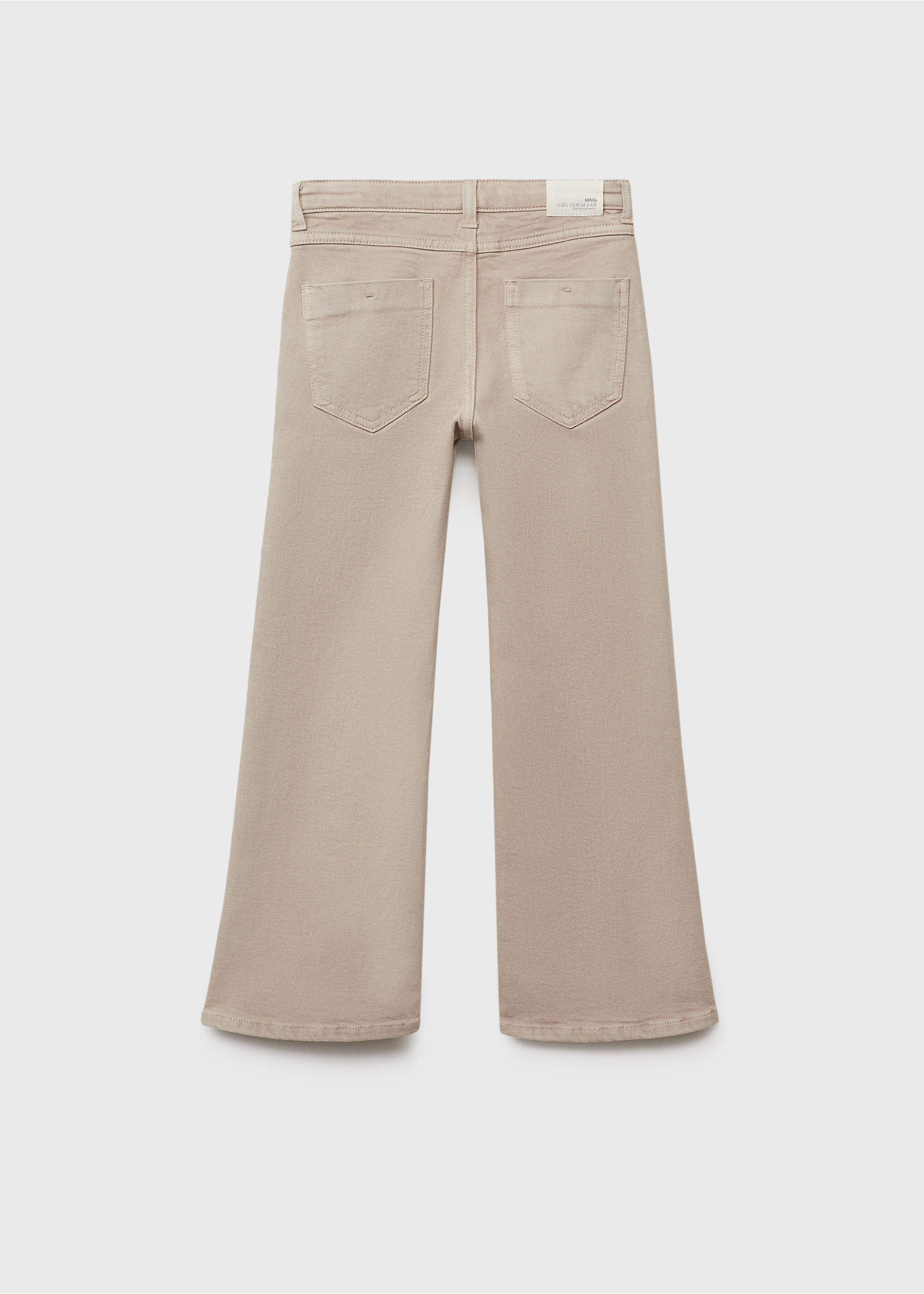 Flared jeans with pocket - Reverse of the article, Sand. Ref: 87050422-00.