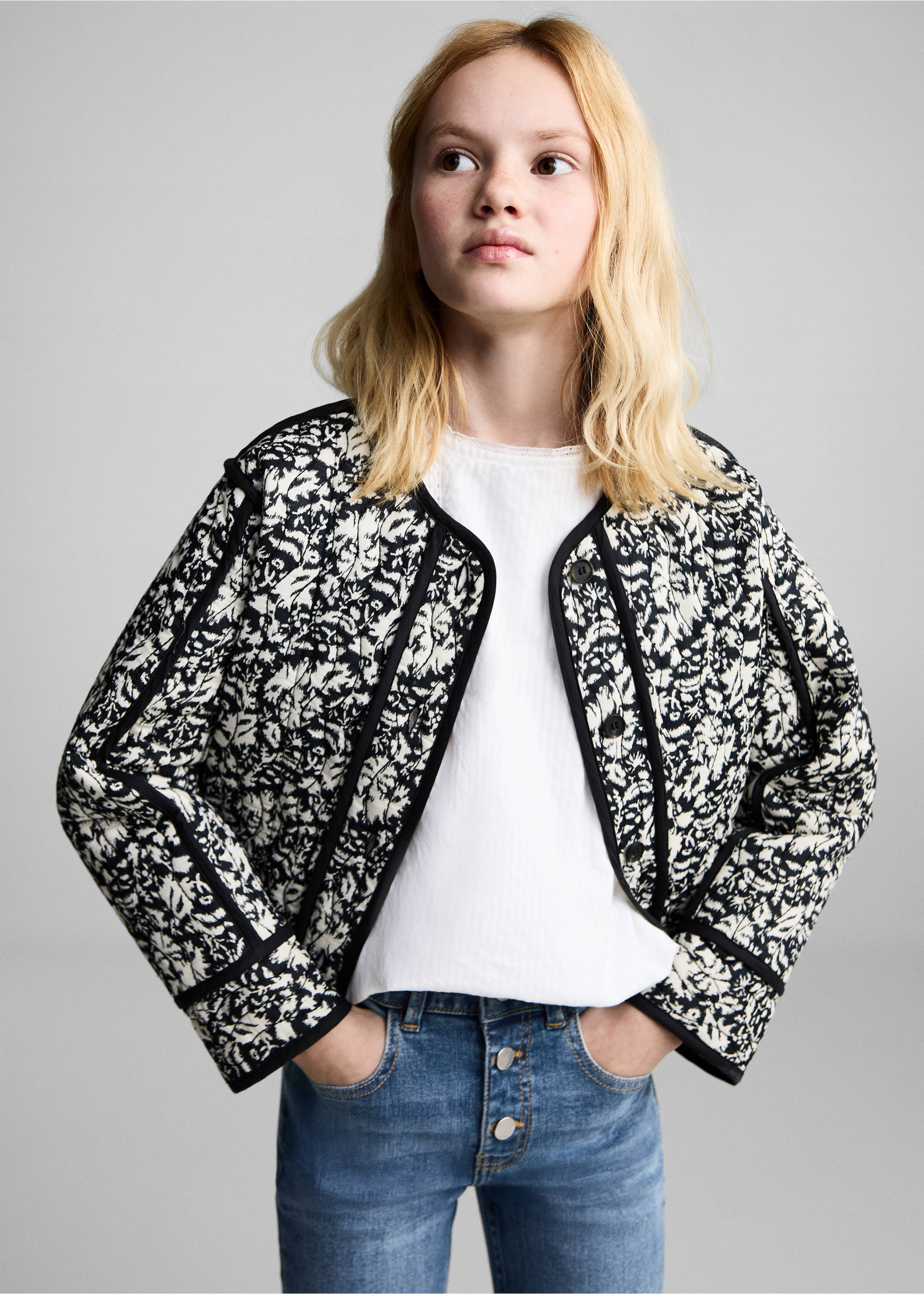 Buttons flare jeans - Medium plane, Medium Blue. Ref: 87050423-00.