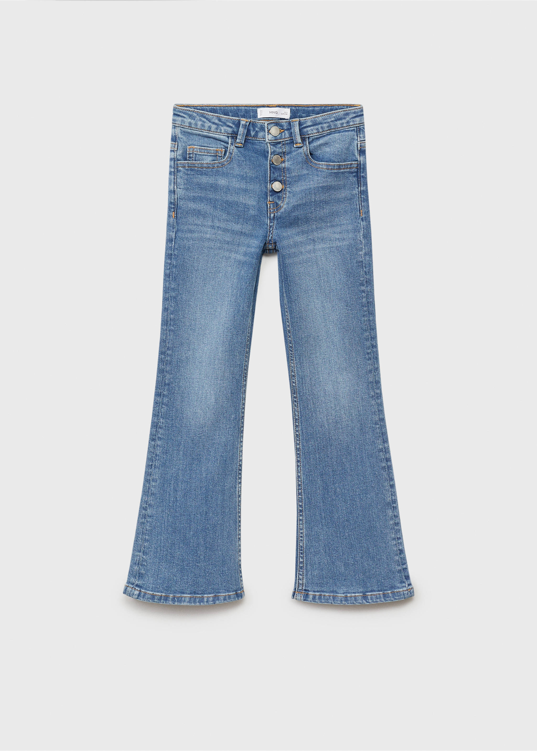 Buttons flare jeans - Article without model, Medium Blue. Ref: 87050423-00.