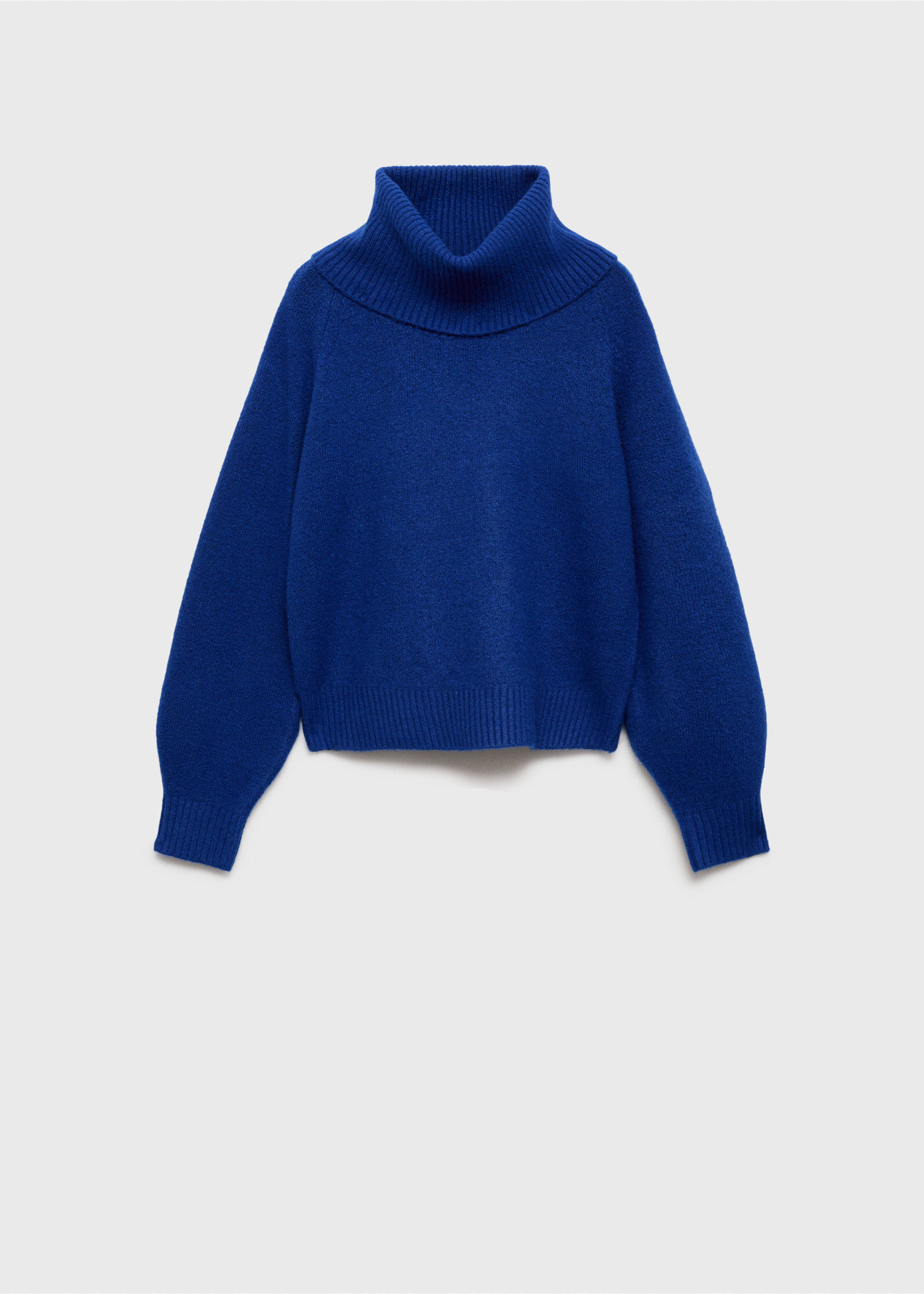 Turtleneck knitted sweater - Article without model, Vibrant blue. Ref: 87050424-00.