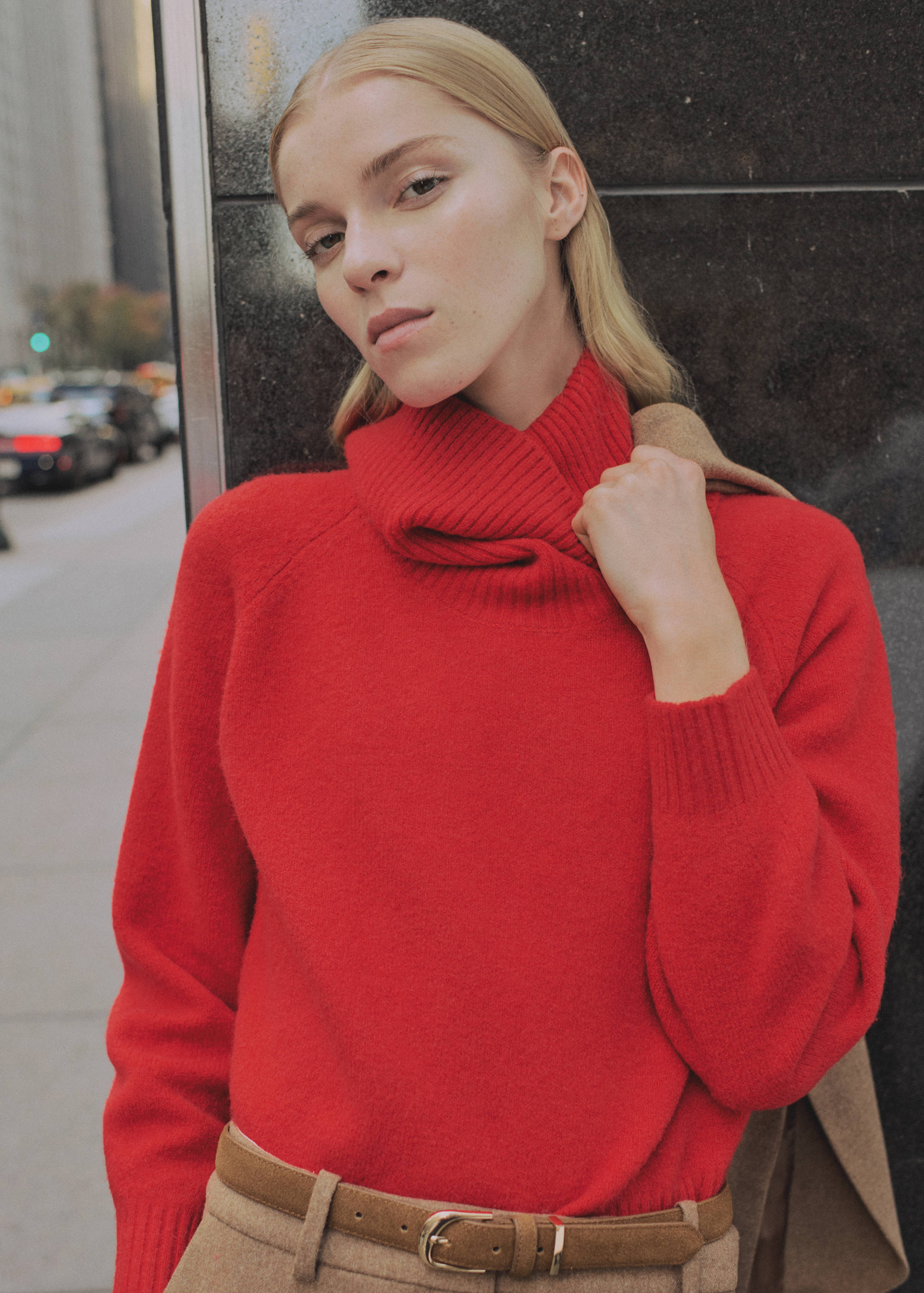 Turtleneck knitted sweater - Medium plane