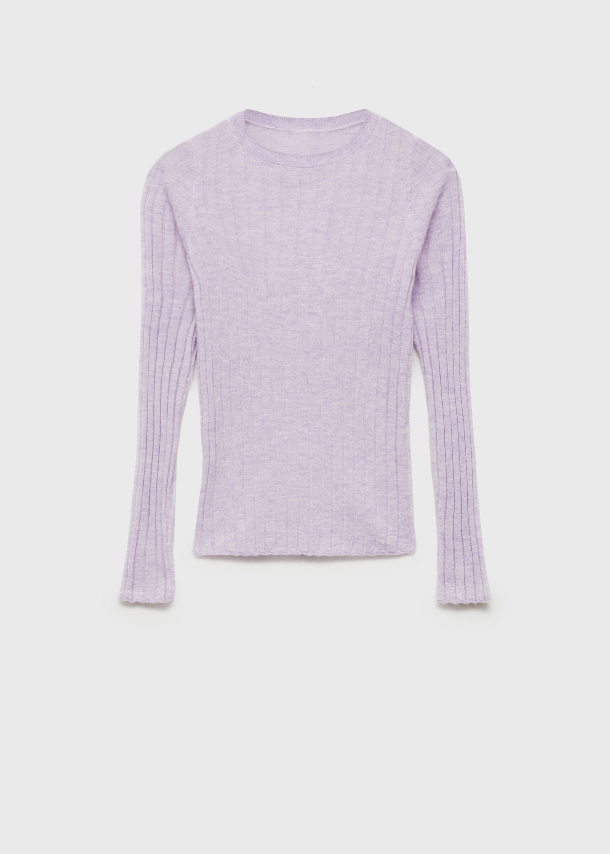 Ribbed round-neck sweater - Article without model