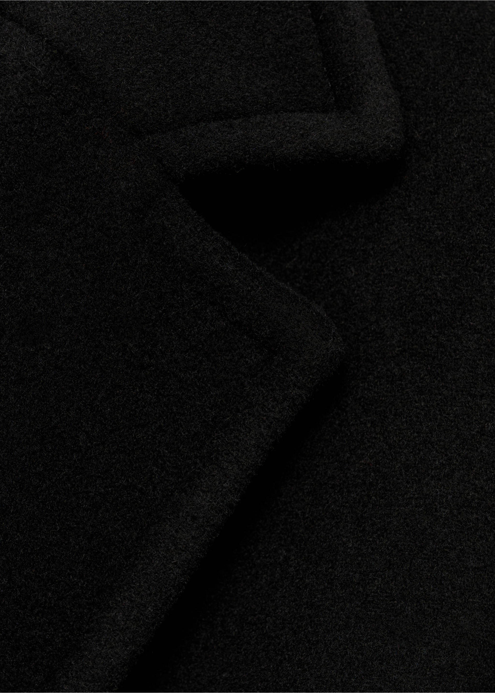 Double-breasted midi wool coat - Details of the article 8, Black. Ref: 87050428-00.