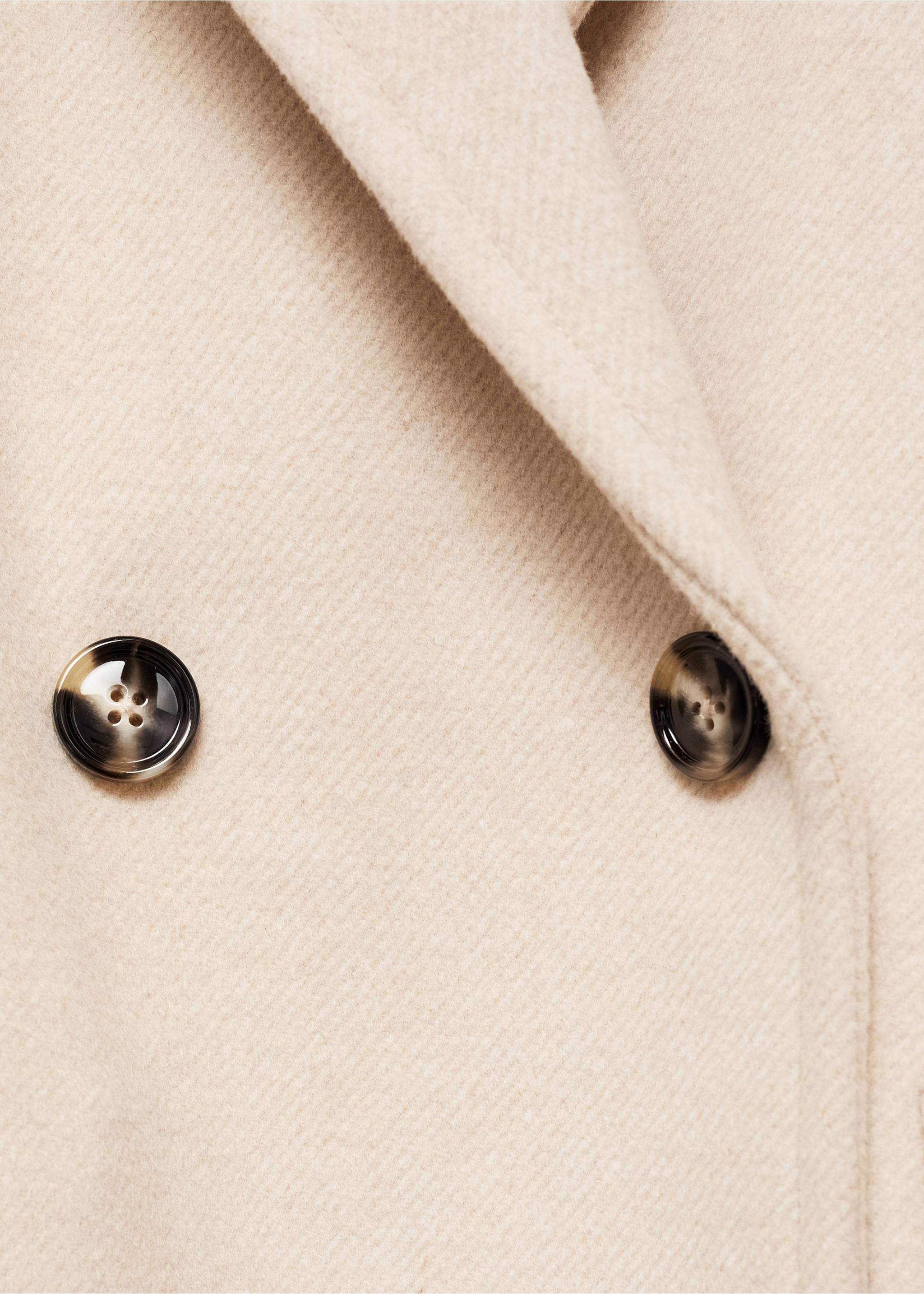 Double-breasted wool coat - Details of the article 0, Light/Pastel Grey. Ref: 87050429-00.