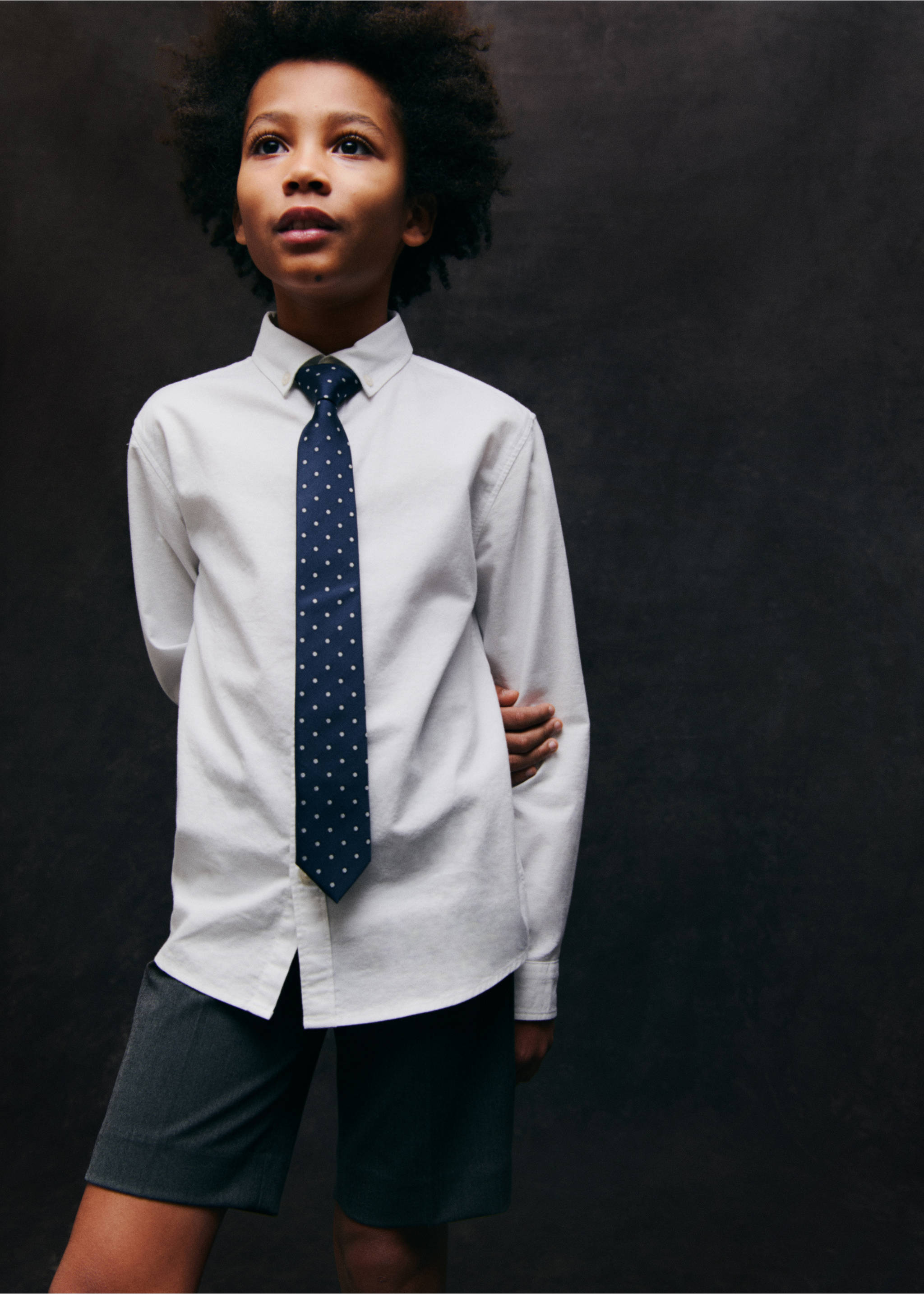 100% cotton Oxford shirt - Details of the article 6, White. Ref: 87050431-00.