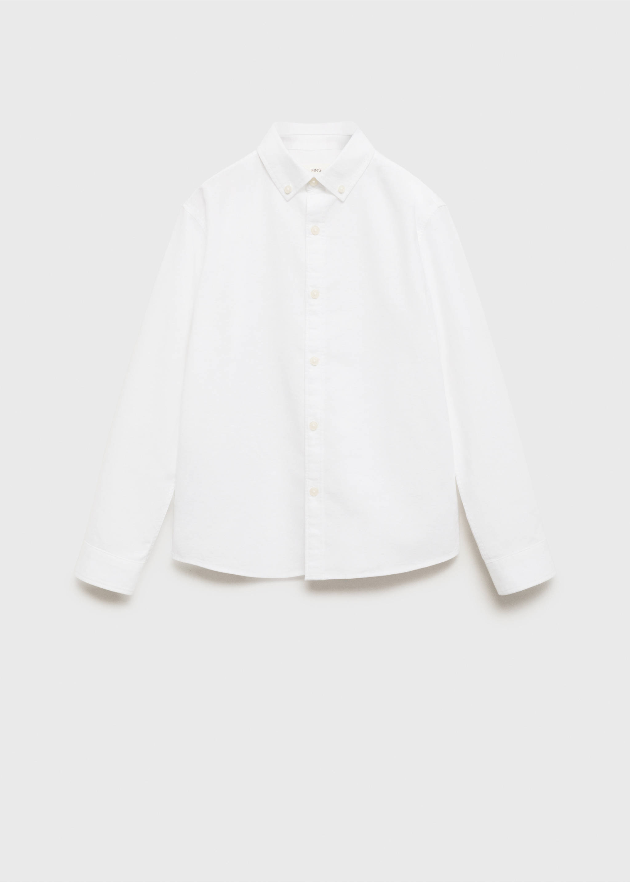 100% cotton Oxford shirt - Article without model, White. Ref: 87050431-00.