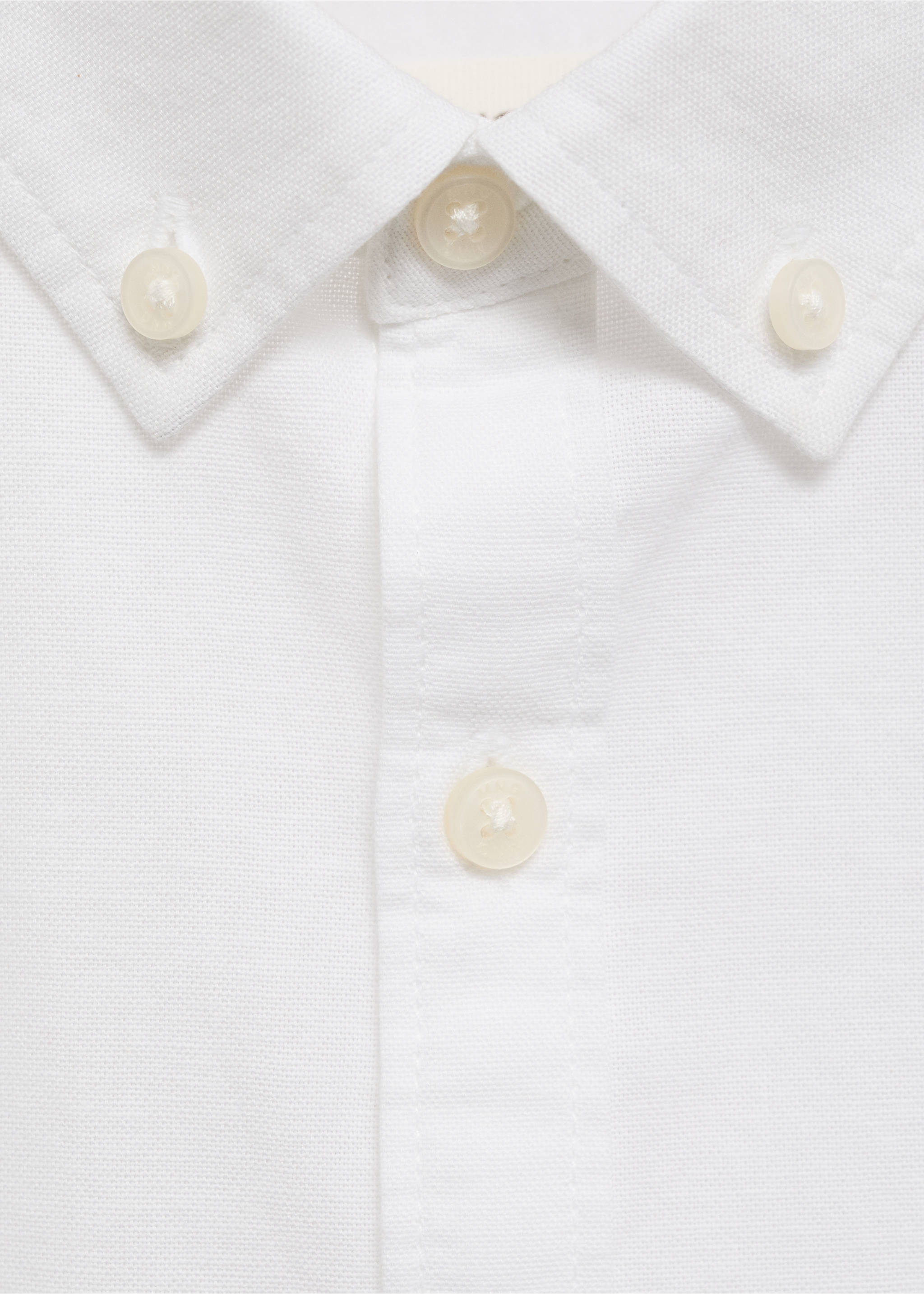 100% cotton Oxford shirt - Details of the article 8, White. Ref: 87050431-00.