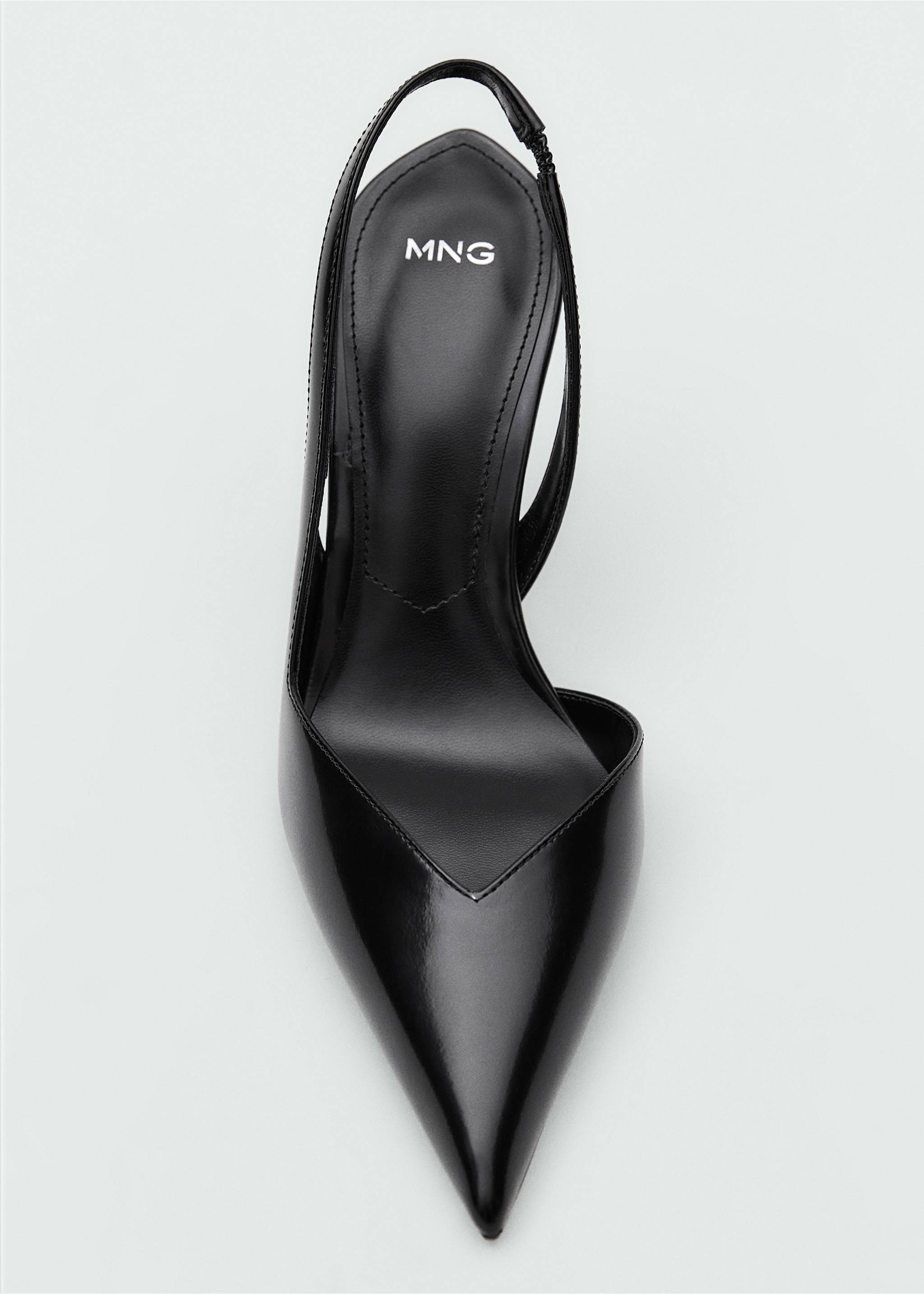 Heel leather shoes - Details of the article 2, Black. Ref: 87050440-00.