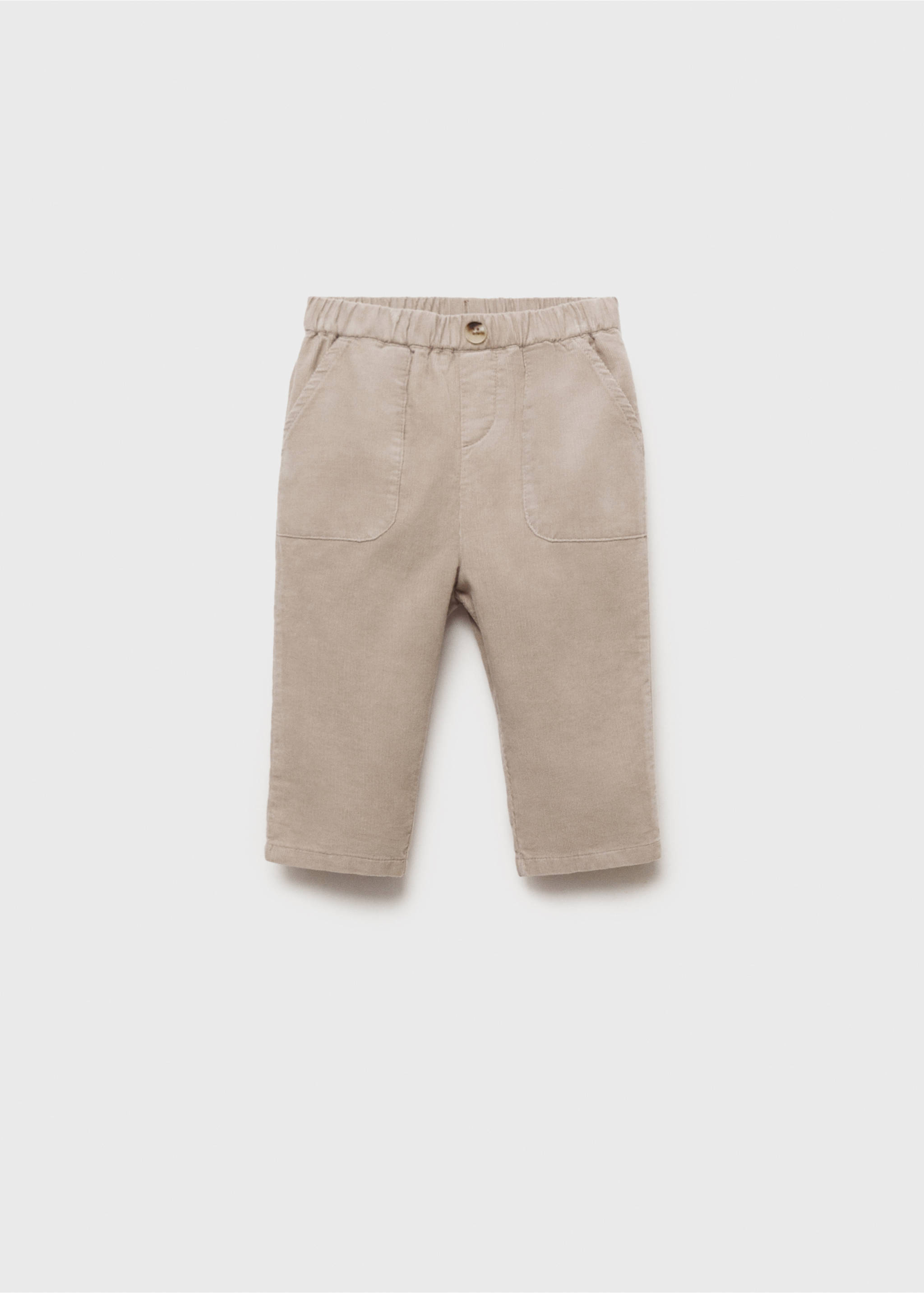 Hose aus Baumwoll-Kordsamt - Artikel ohne Model, Mittelbraun. Ref: 87050441-00.