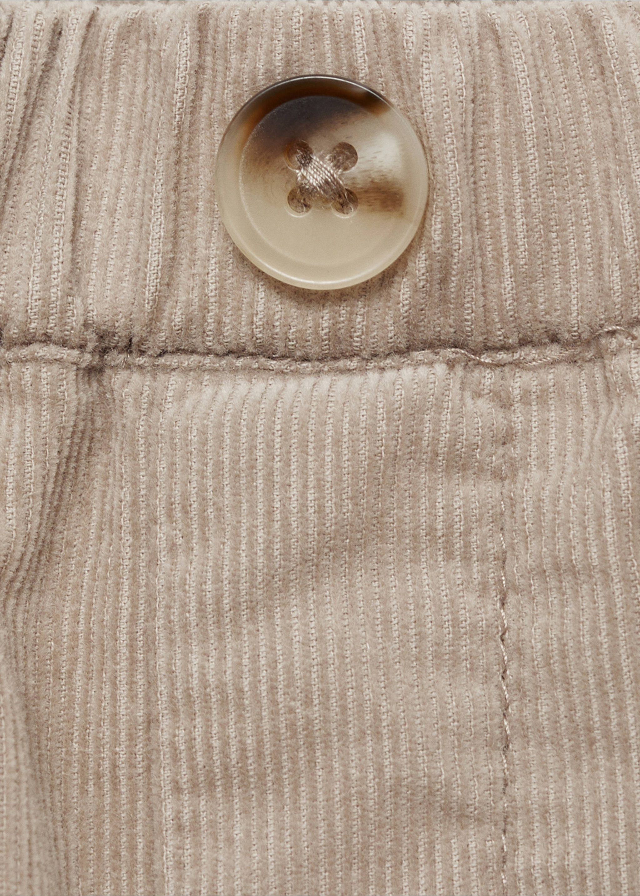 Hose aus Baumwoll-Kordsamt - Detail des Artikels 8, Mittelbraun. Ref: 87050441-00.