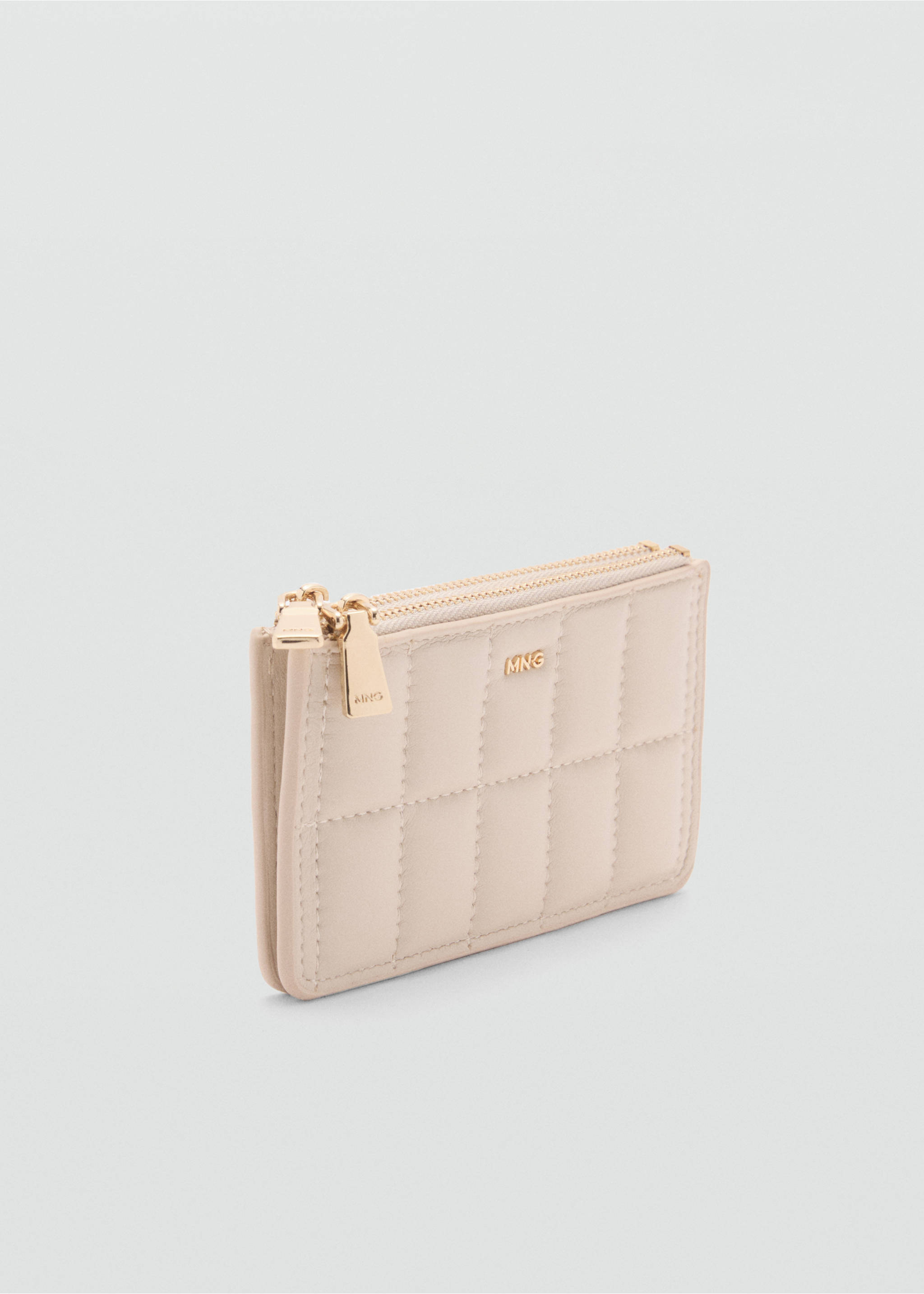 Quilted purse with double pocket - Medium plane, Off White. Ref: 87050442-00.