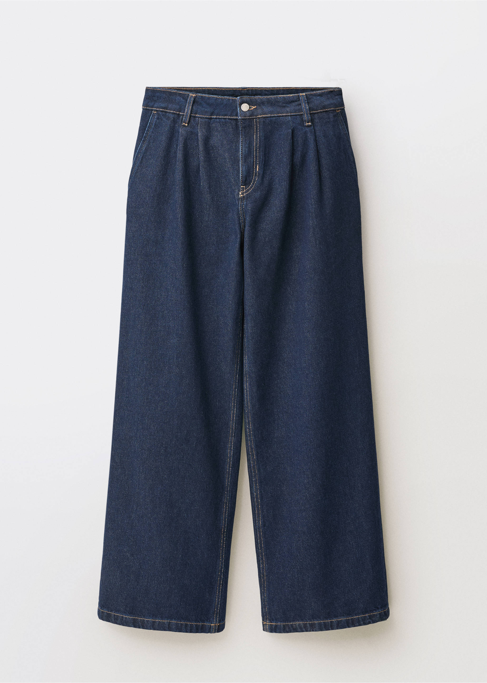 Jeans wide leg pinzas rinse wash - Artículo sin modelo, Azul. Ref: 87050447-00.