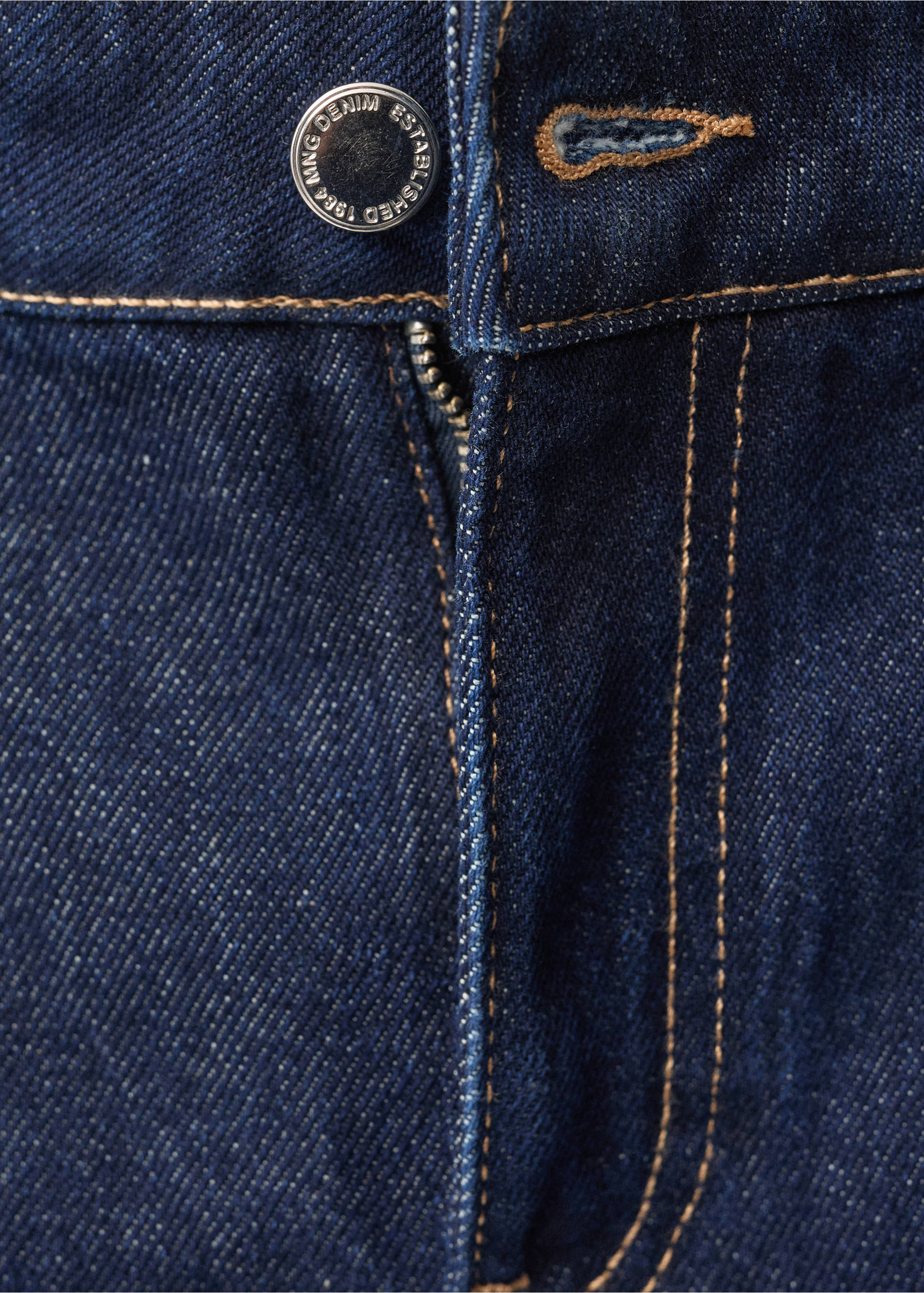 Jeans wide leg pinzas rinse wash - Detalle del artículo 8, Azul. Ref: 87050447-00.