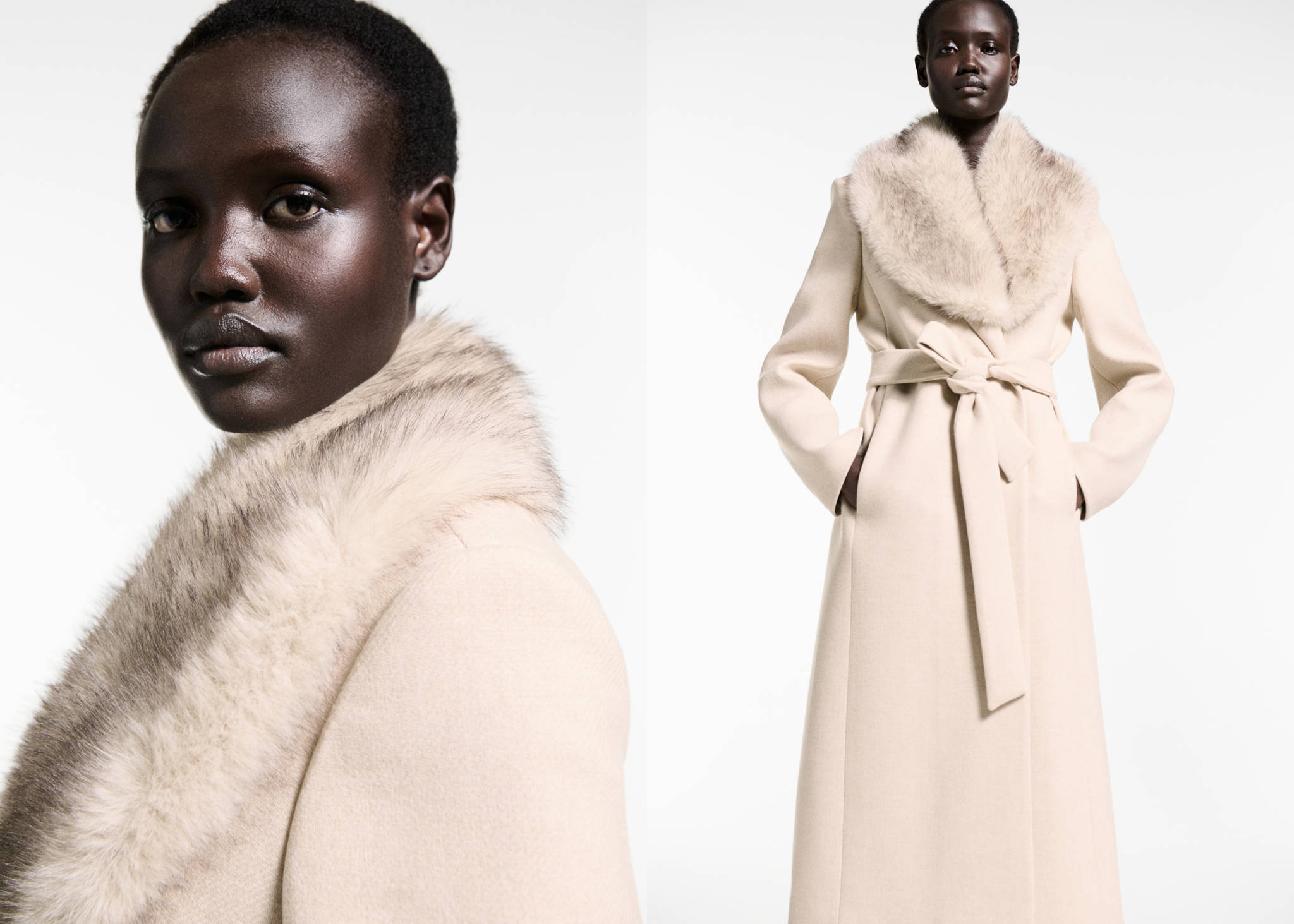 Butter wool coat with detachable collar - Women | MANGO OUTLET USA