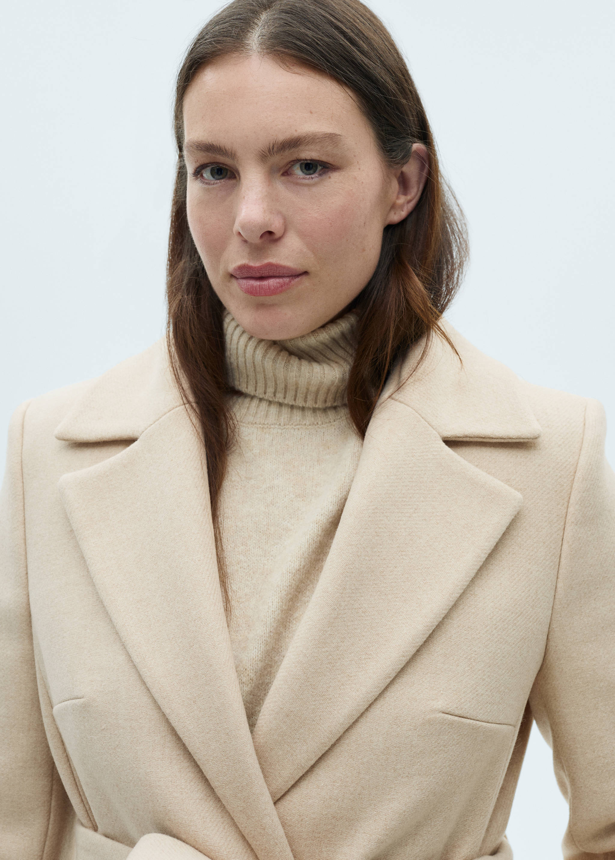 Płaszcz z wełny manteco z odpinanym kołnierzem - Szczegóły artykułu 4