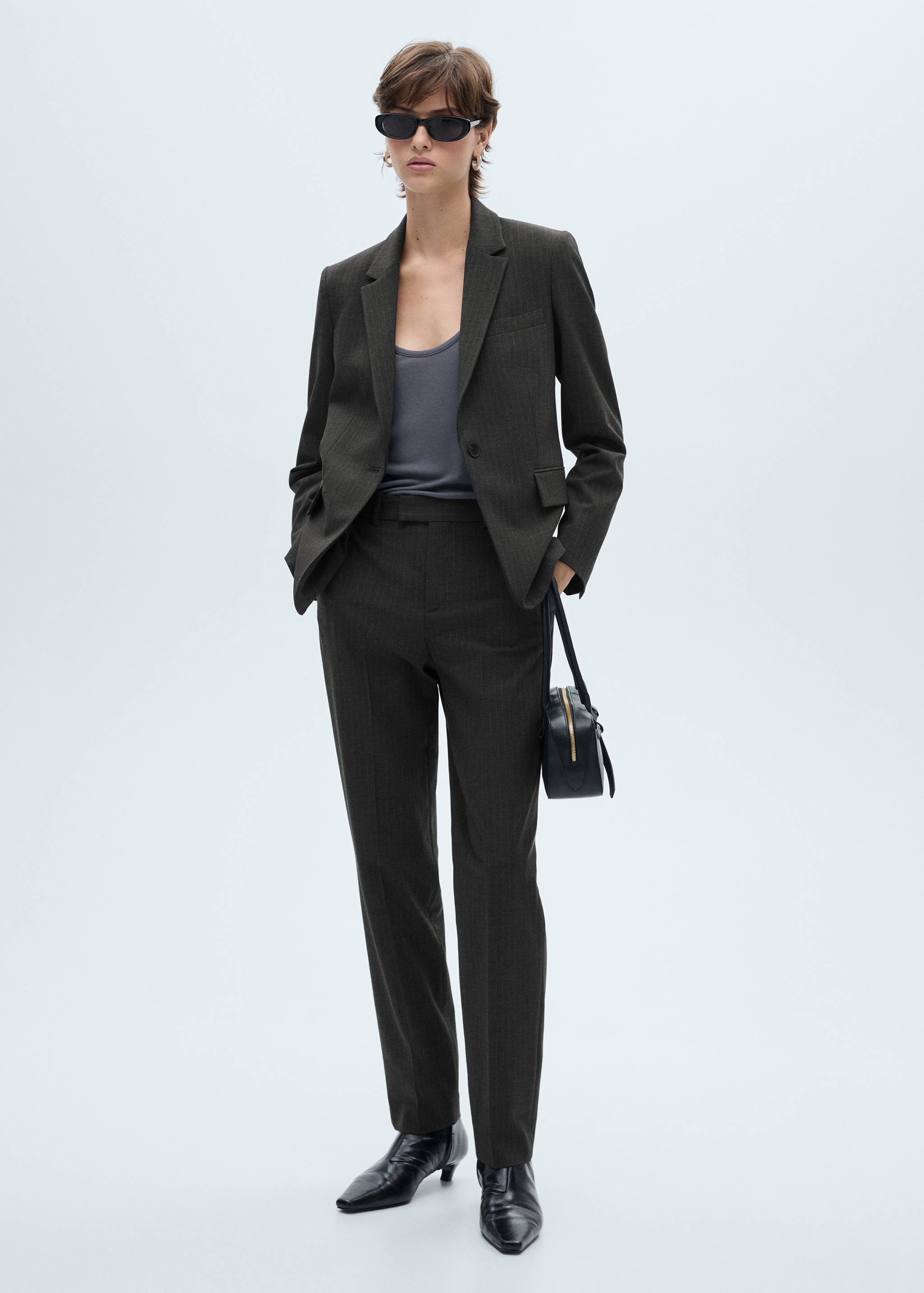 Pinstripe suit trousers - General plane