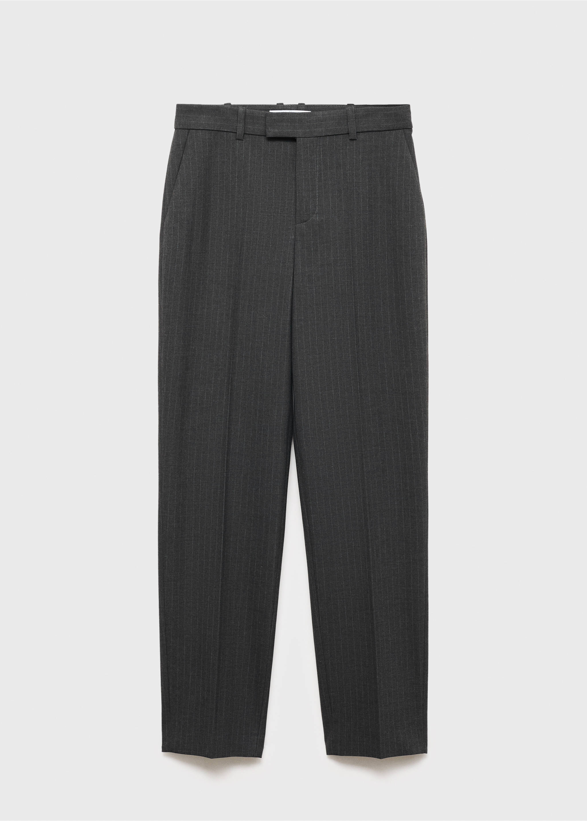 Pinstripe suit trousers - Article without model, Dark Heather Grey. Ref: 87050451-00.