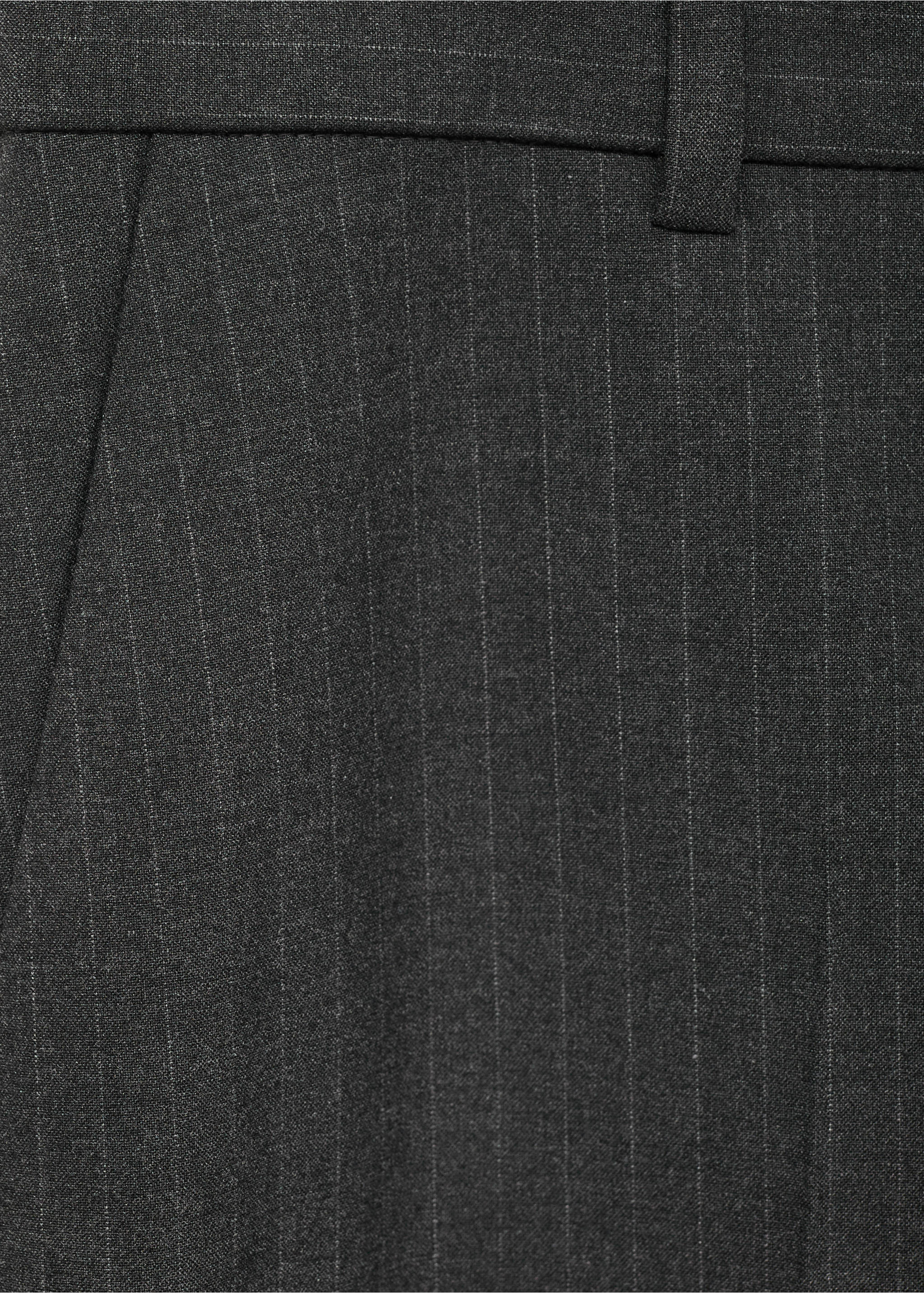 Pinstripe suit trousers - Details of the article 0, Dark Heather Grey. Ref: 87050451-00.