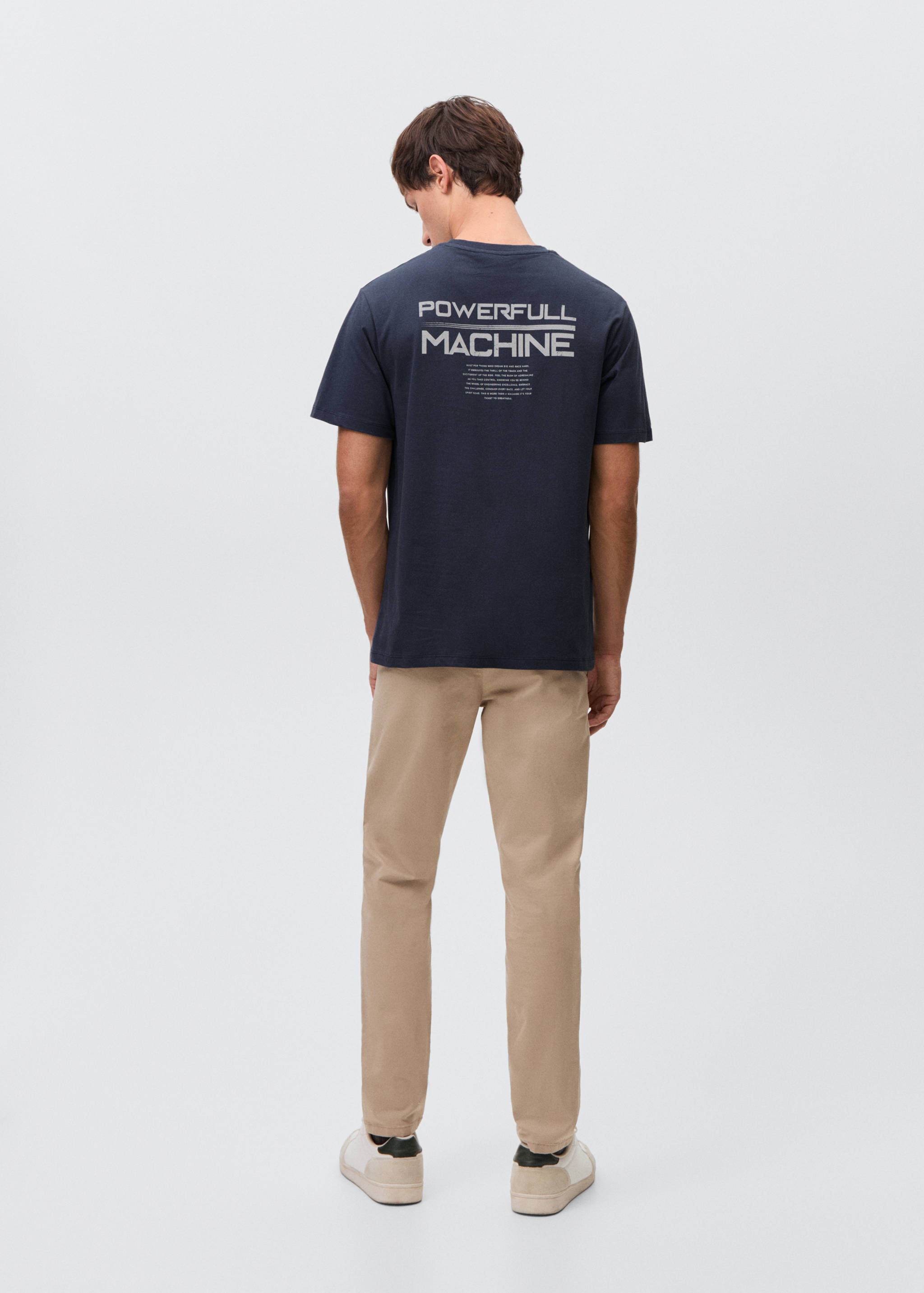 Camiseta algodón mensaje - Reverso del artículo