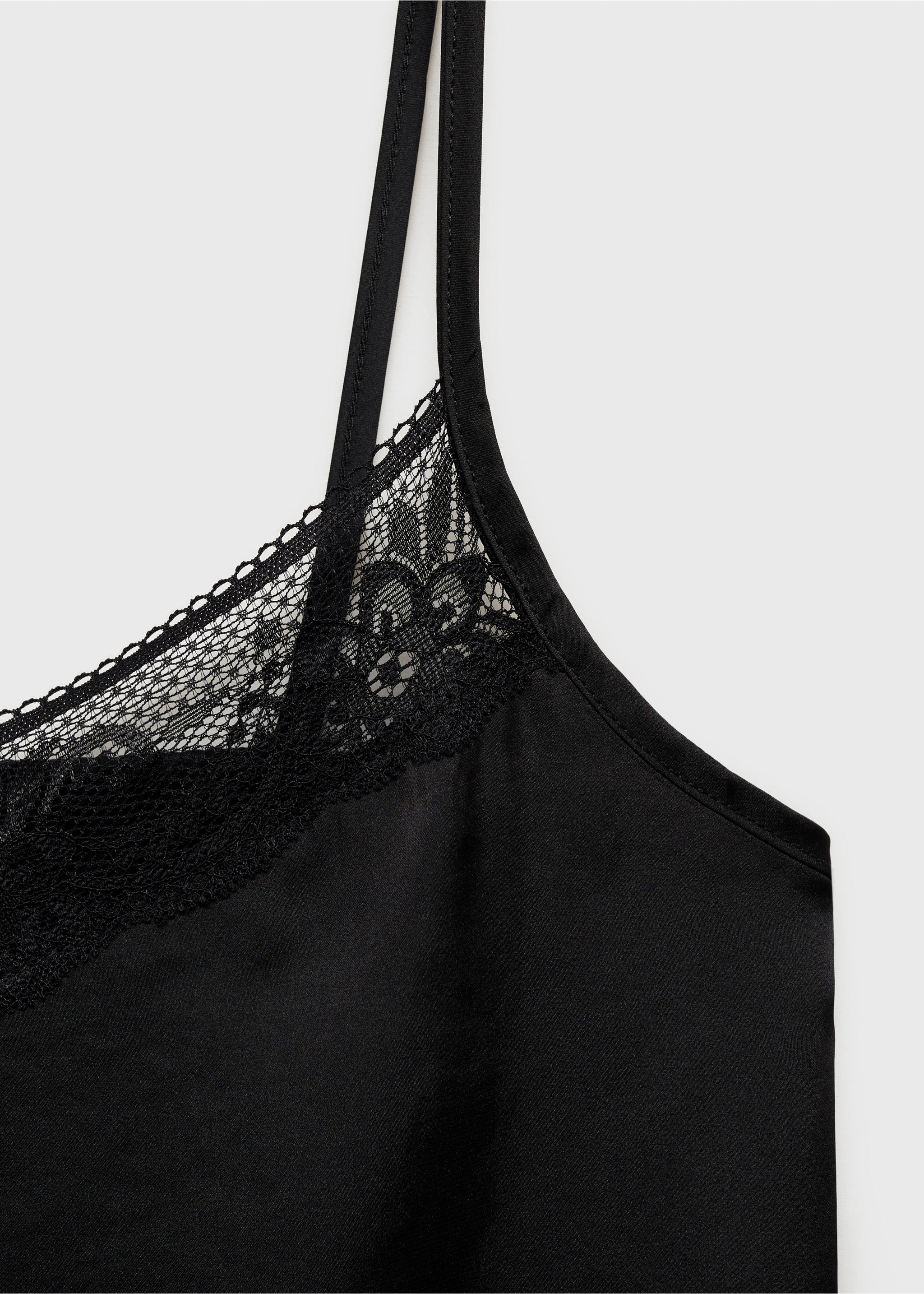 Top detalle blonda - Detalle del artículo 0, Negro. Ref: 87050458-00.