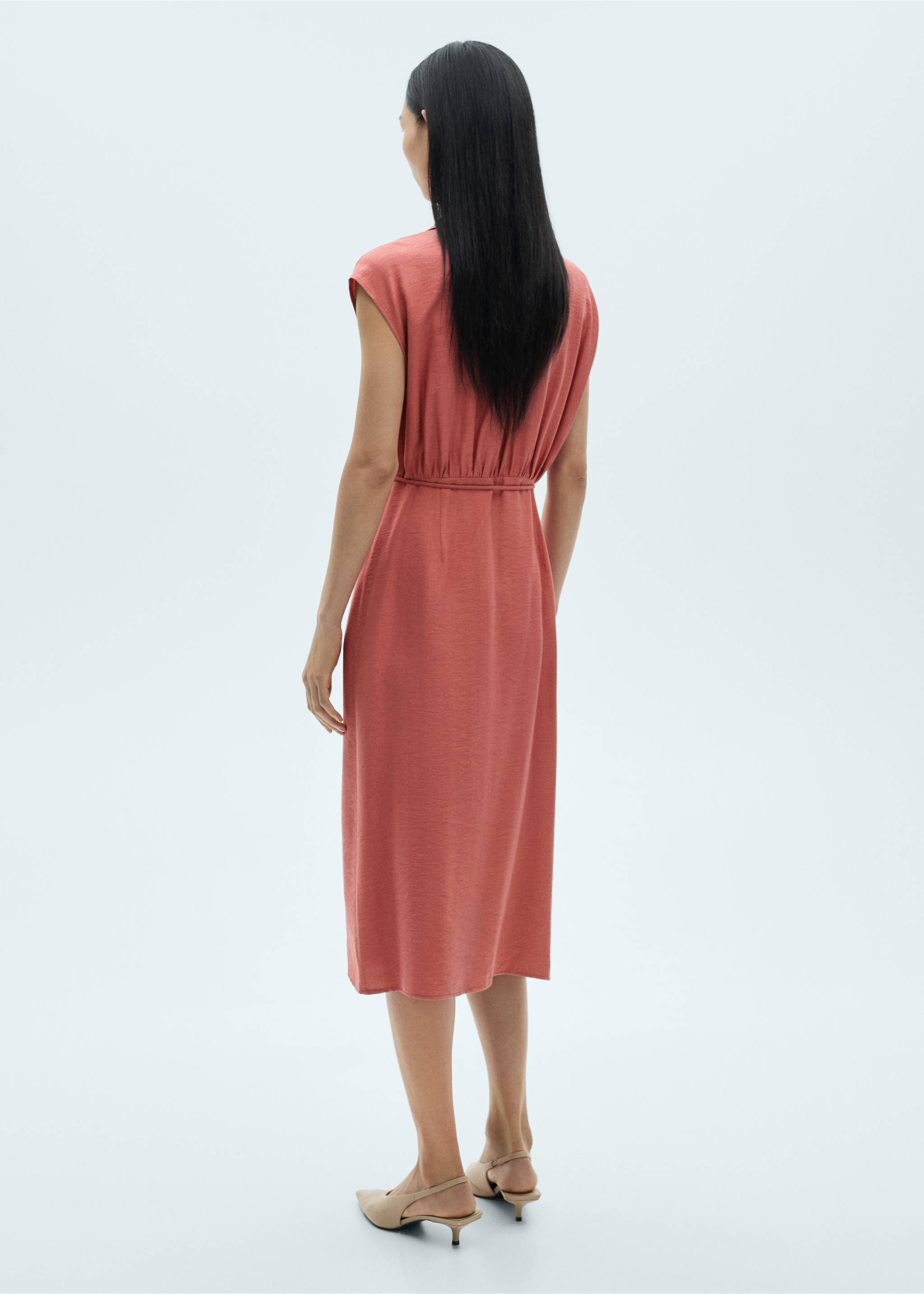 Hemdkleid mit Taillenband - Rückseite des Artikels, Rosa. Ref: 87050578-00.