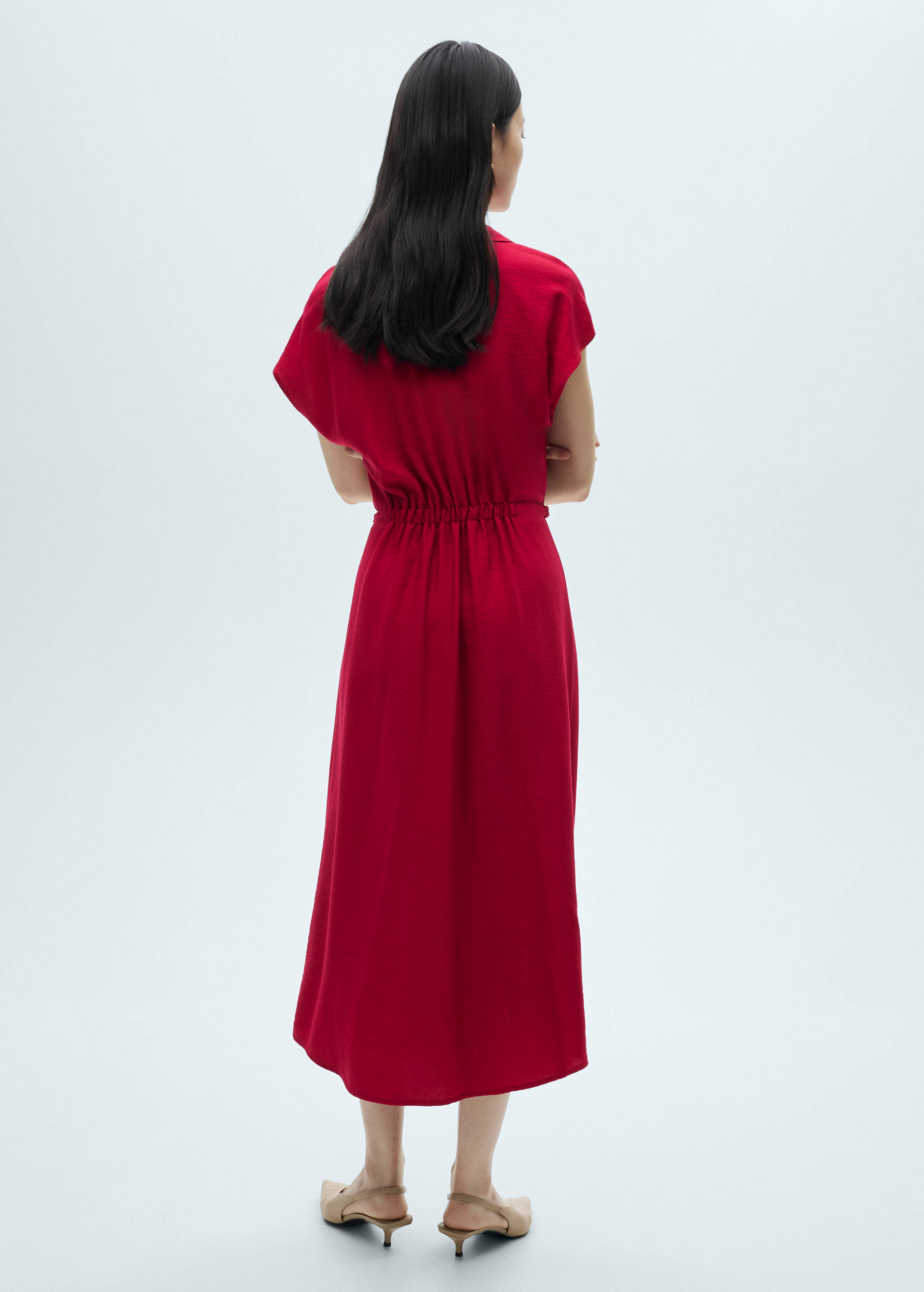 Cotton dress with dart detail - Reverse of the article