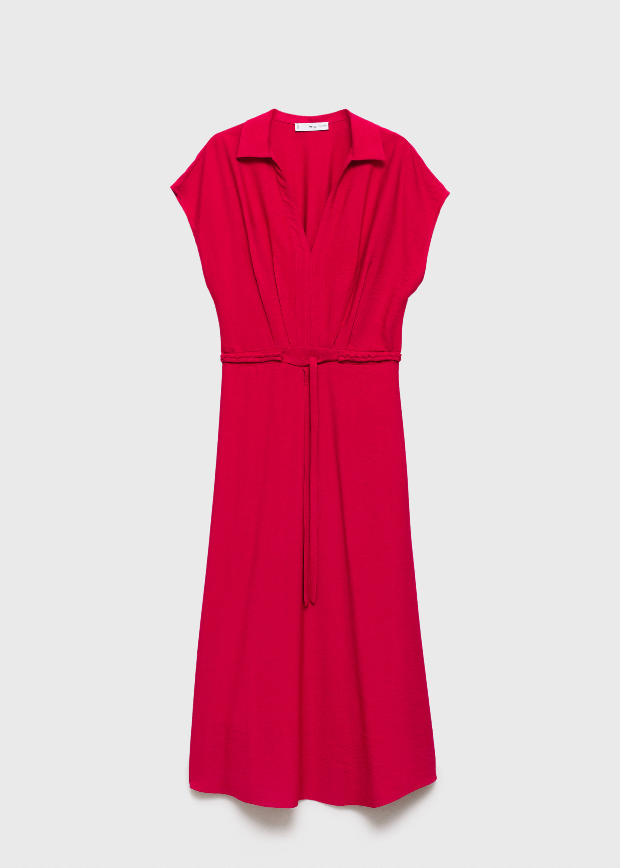Cotton dress with dart detail - Article without model, Red. Ref: 87050579-00.