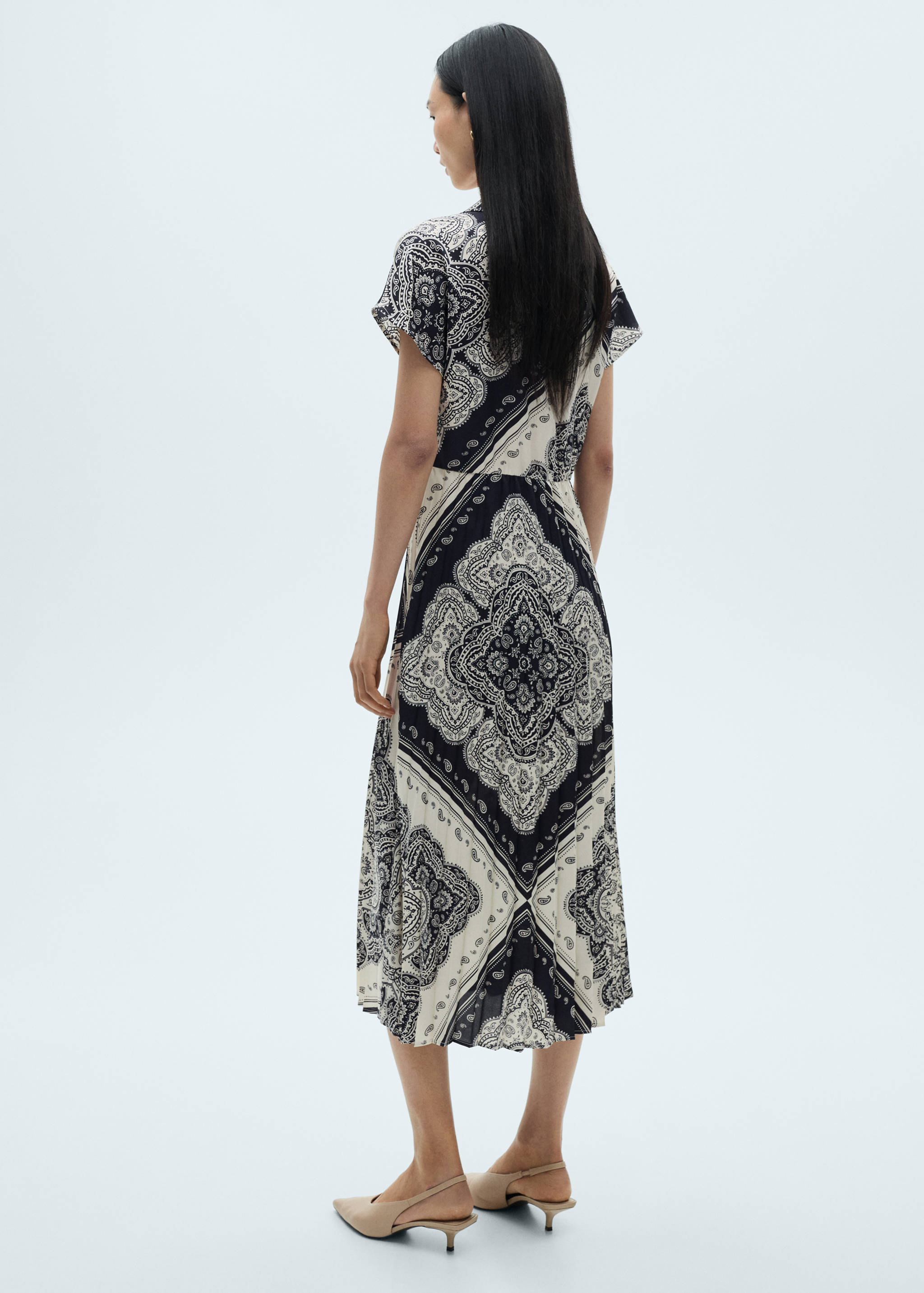 Vestido camisero estampado paisley - Reverso del artículo