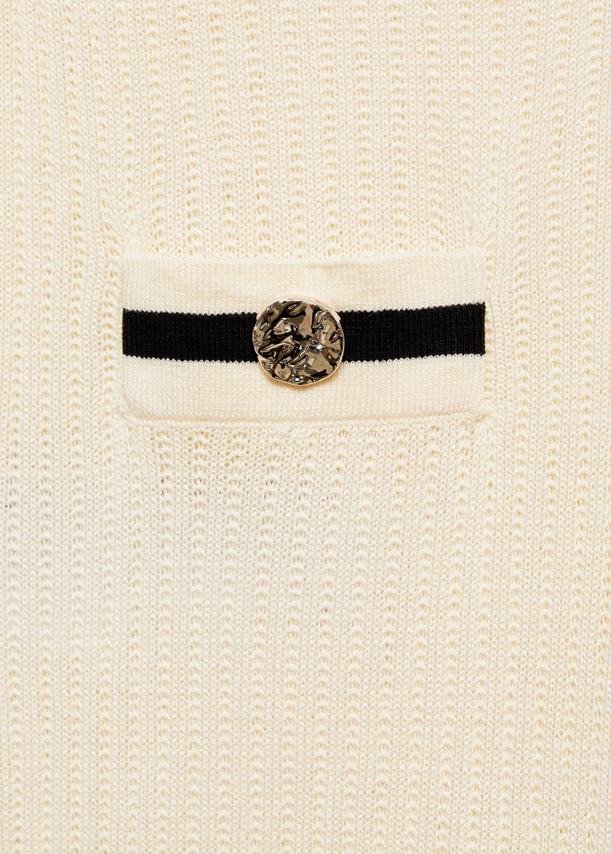 Knitted gilet with contrasting pockets - Details of the article 8