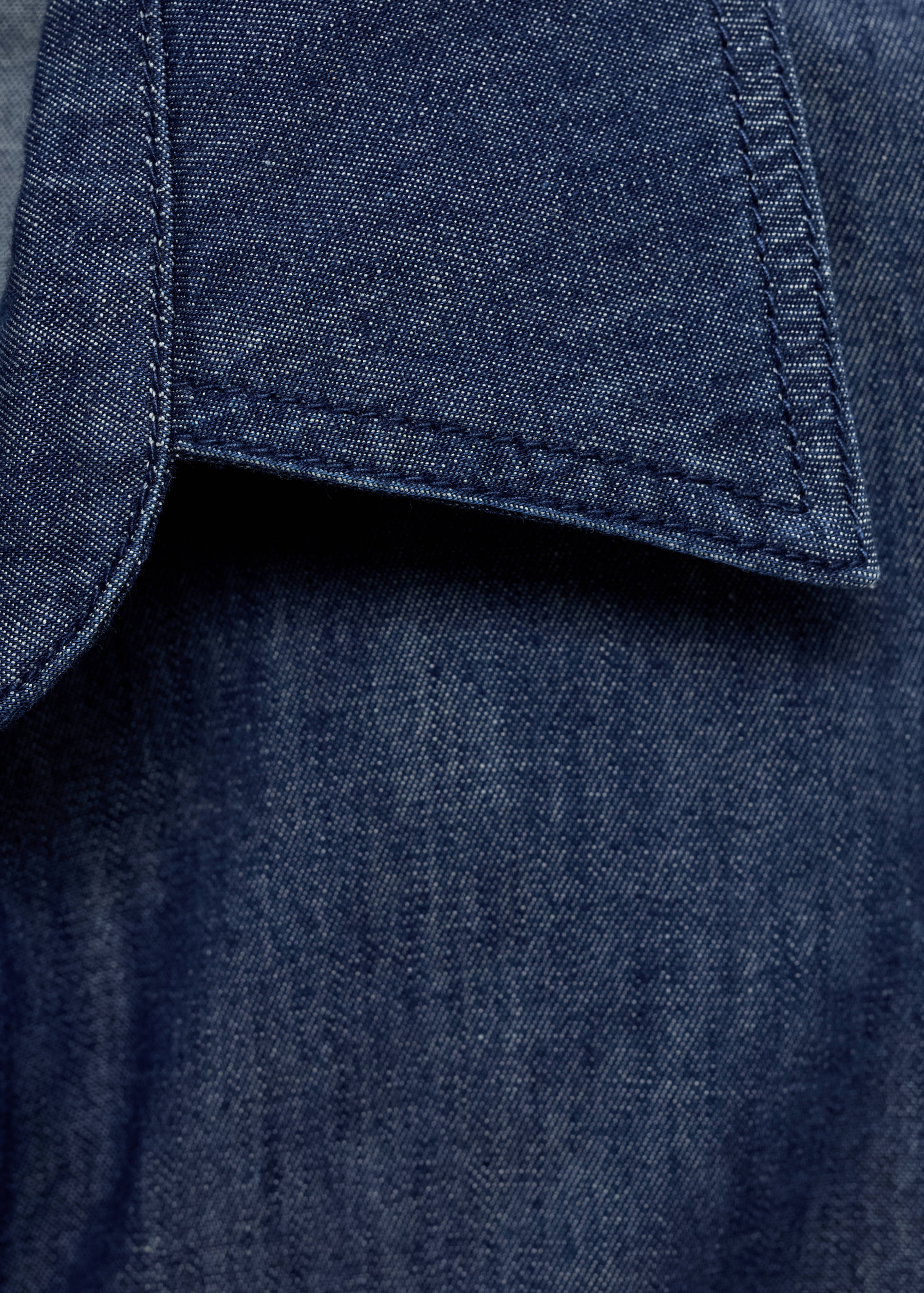 Denim-effect cotton top - Details of the article 0