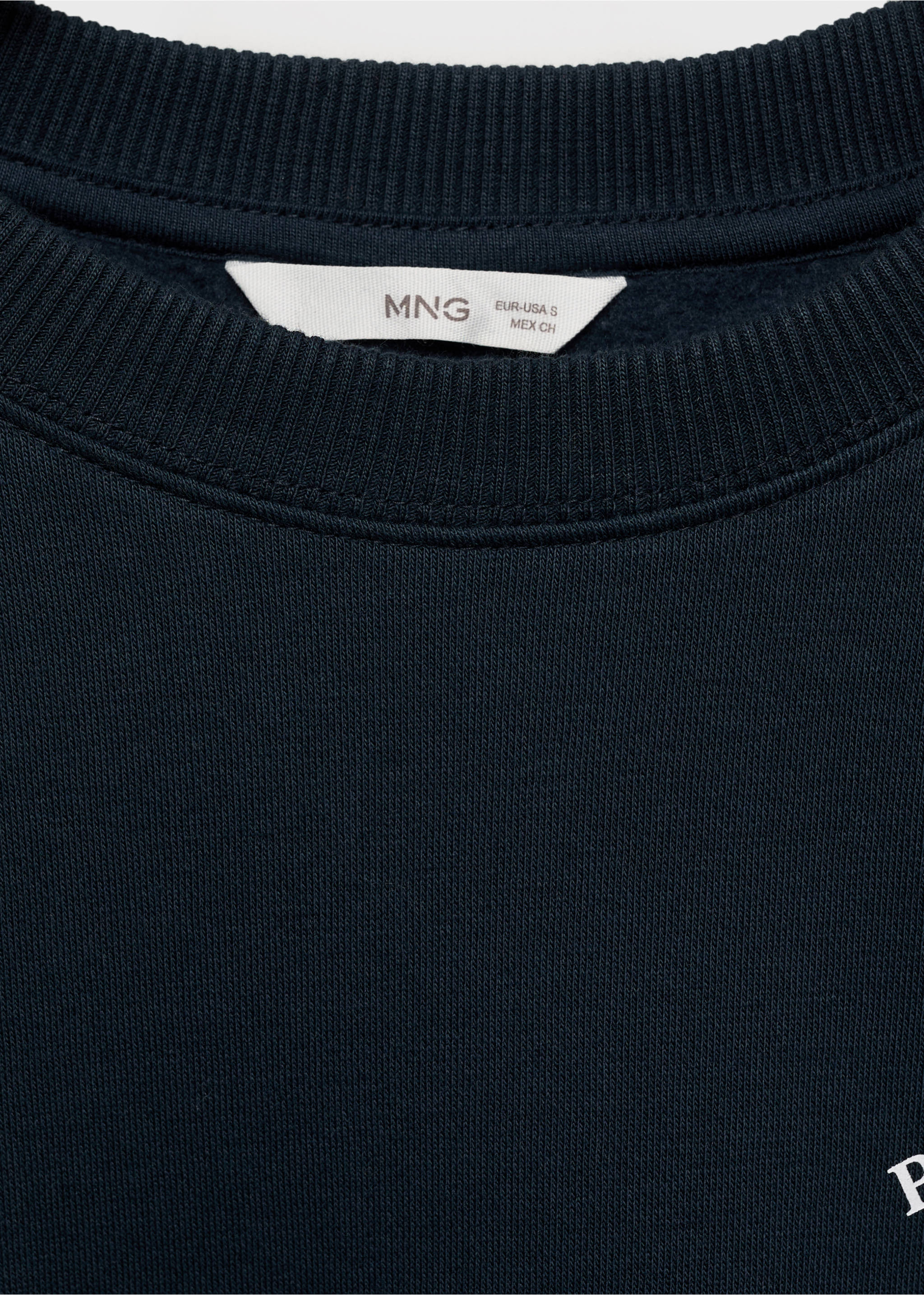 Printed cotton sweatshirt - Details of the article 0, Dark Navy. Ref: 87050593-00.