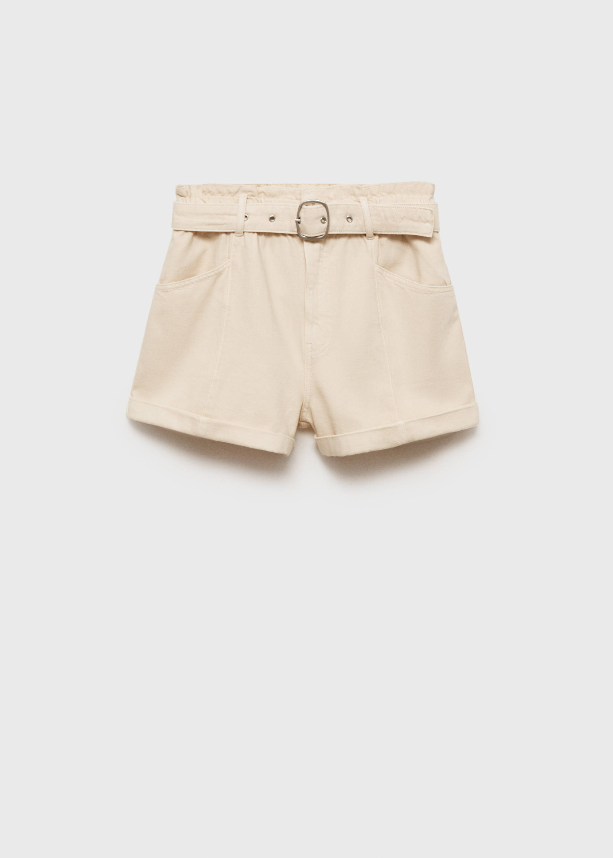 Shorts paperbag avec ourlet retroussé et ceinture - Article sans modèle