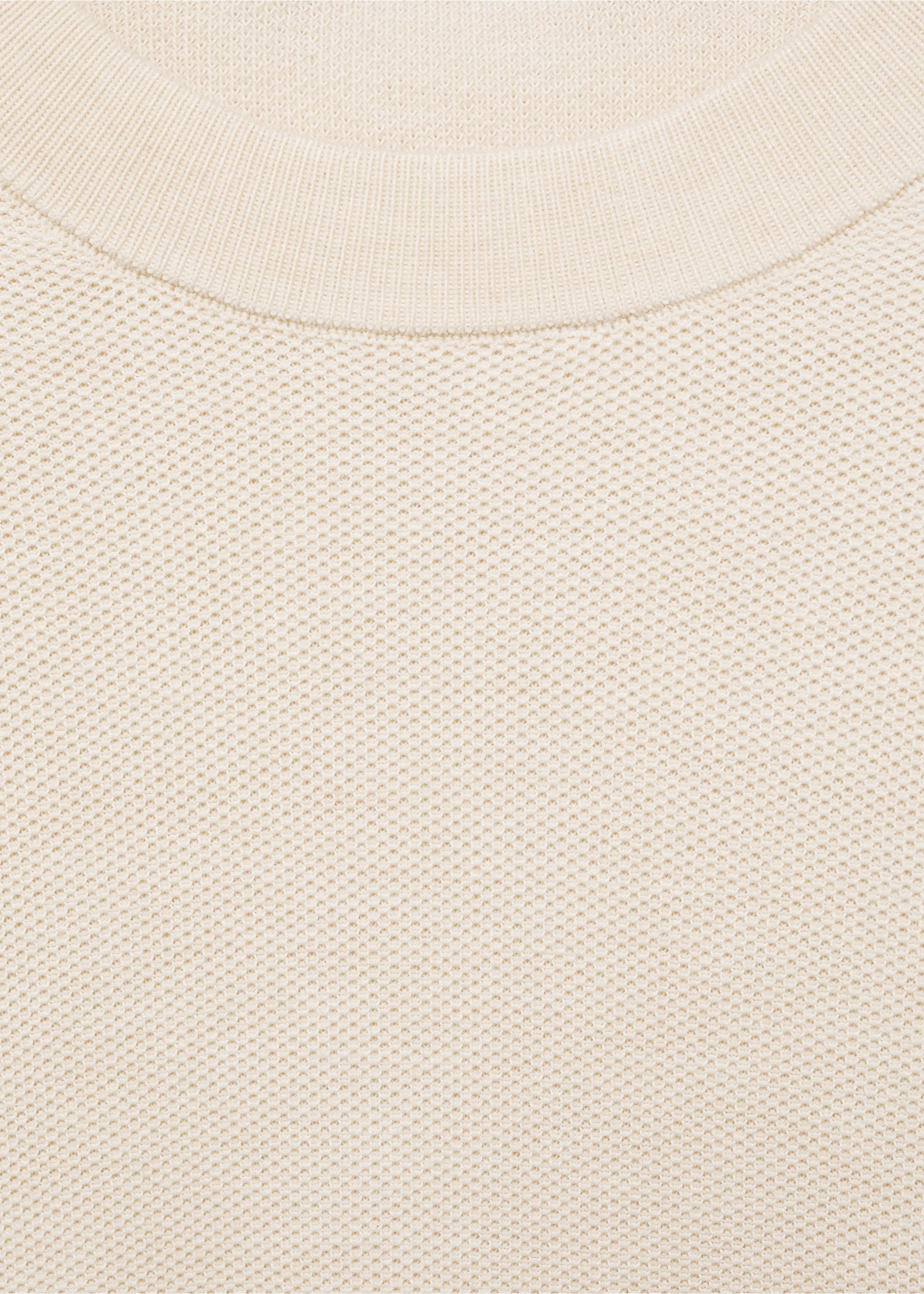 Jersey punto algodón microestructura - Detalle del artículo 8, Blanco roto. Ref: 87050599-00.