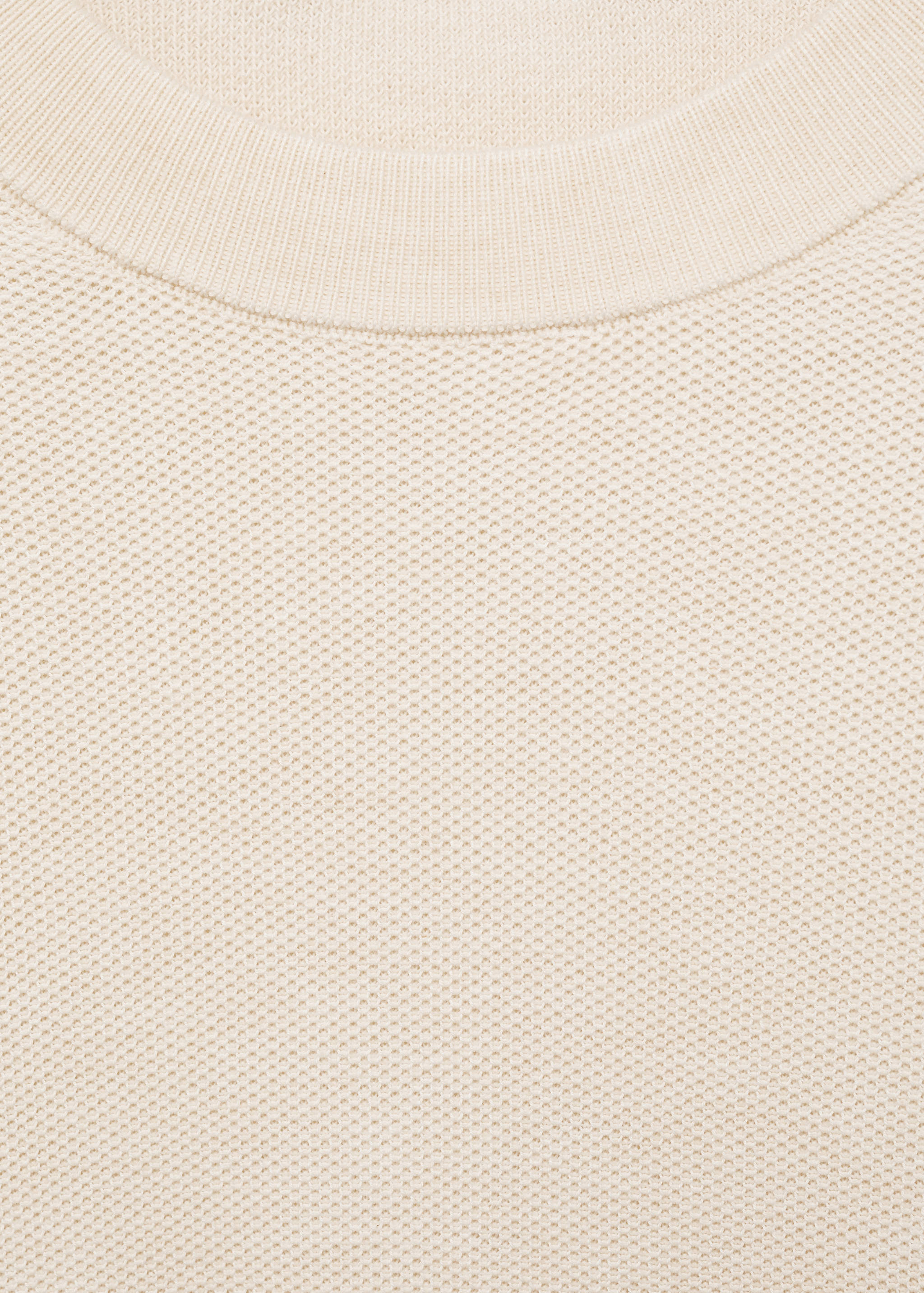 Microstructured cotton knitted sweater - Details of the article 8