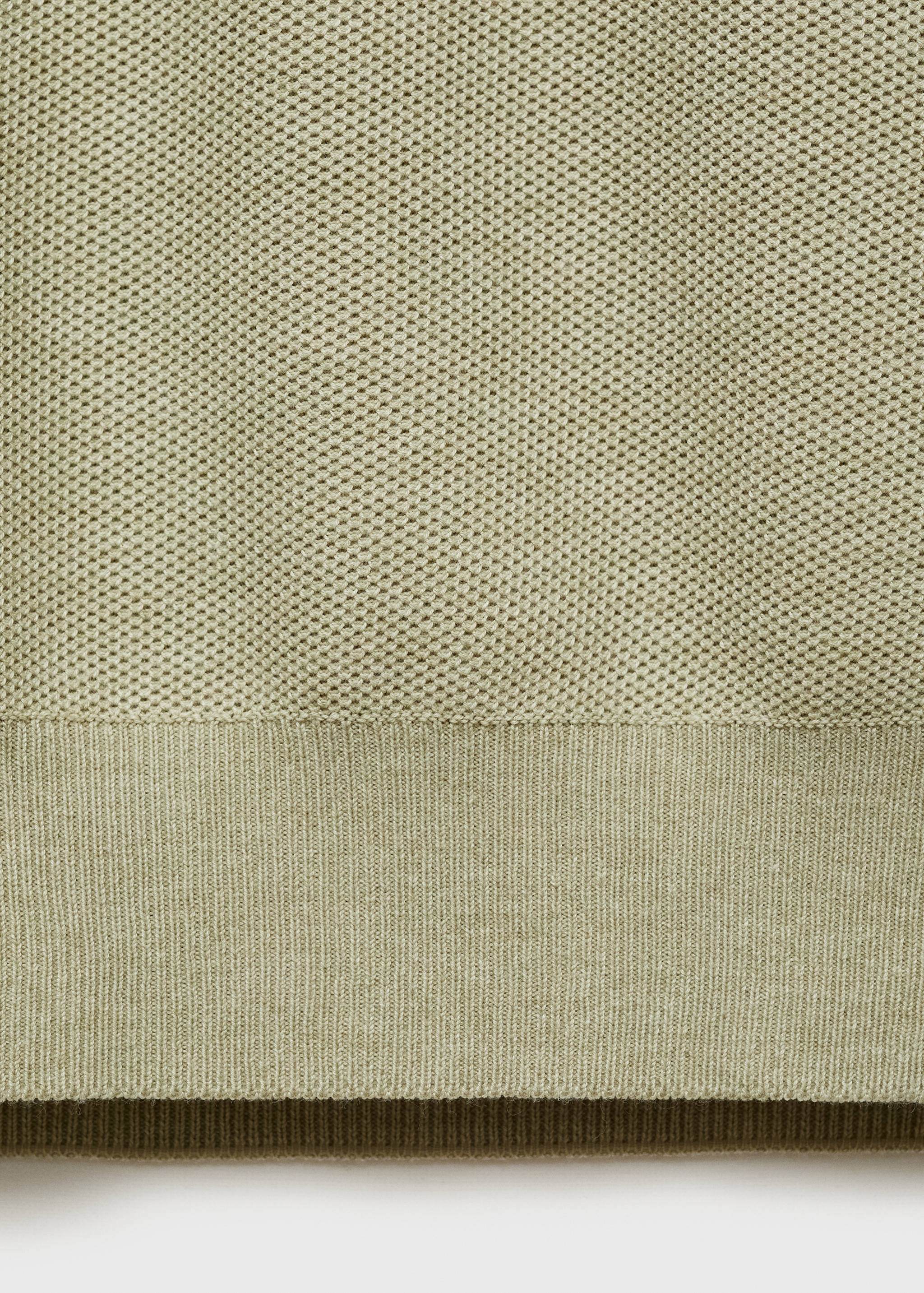 Microstructured cotton knitted sweater - Details of the article 0