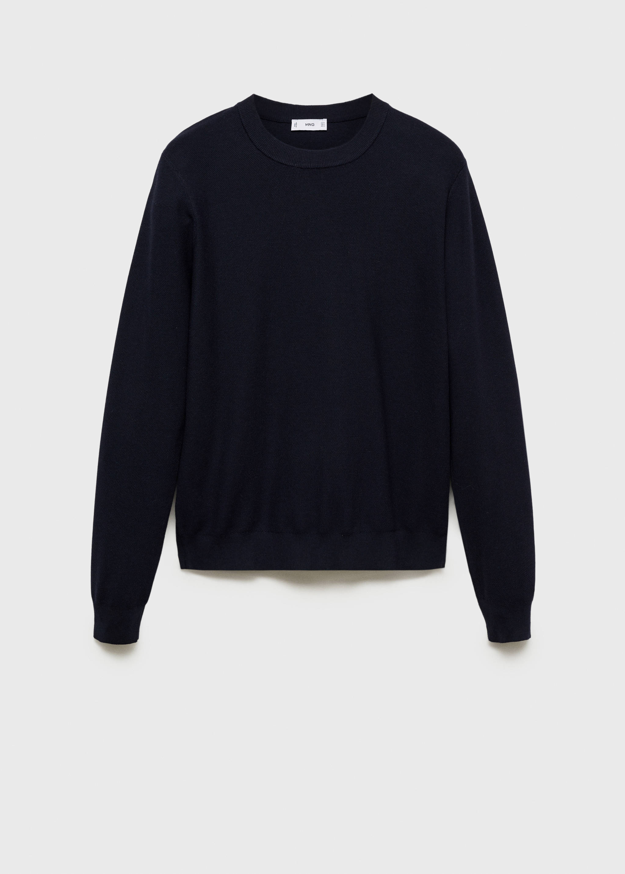 Microstructured cotton knitted sweater - Article without model