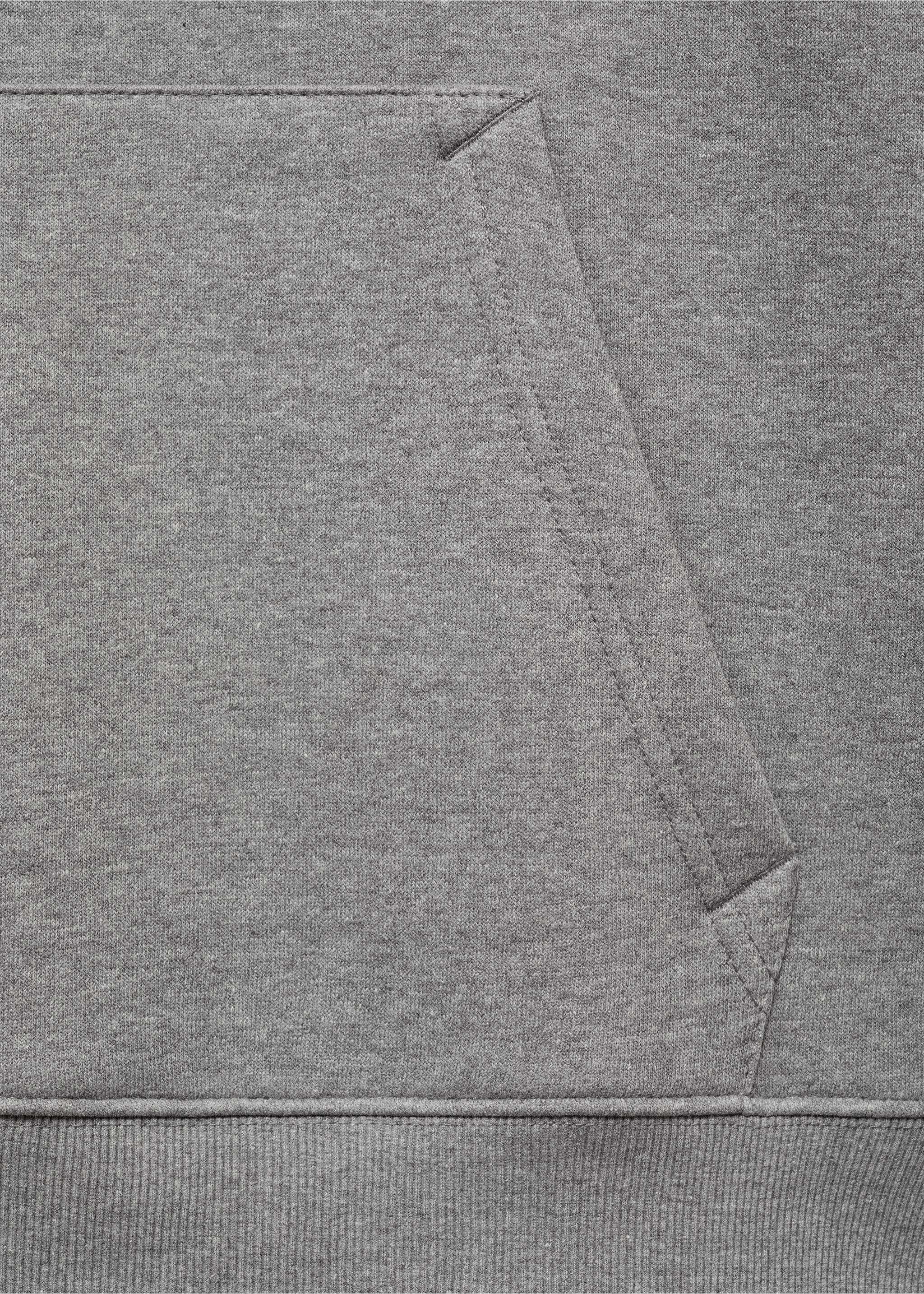 Sweater à capuche coton - Détail de l'article 8, Gris chiné moyen. Ref: 87050600-00.