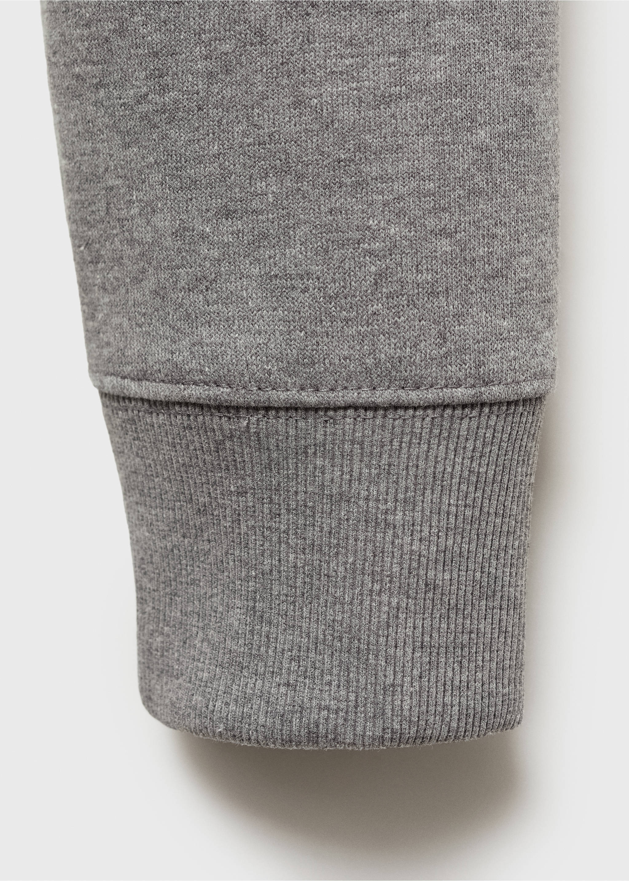Sweater à capuche coton - Détail de l'article 0, Gris chiné moyen. Ref: 87050600-00.