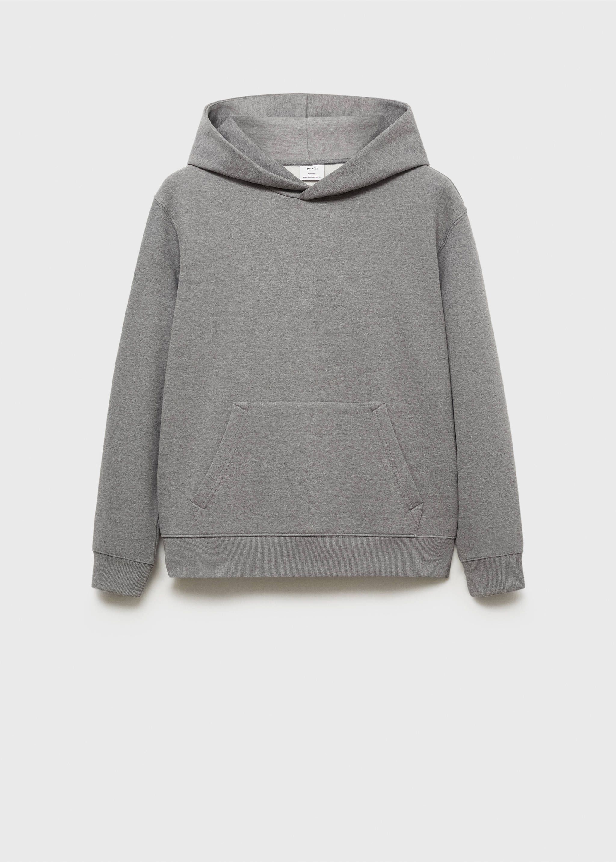 Sweater à capuche coton - Article sans modèle, Gris chiné moyen. Ref: 87050600-00.