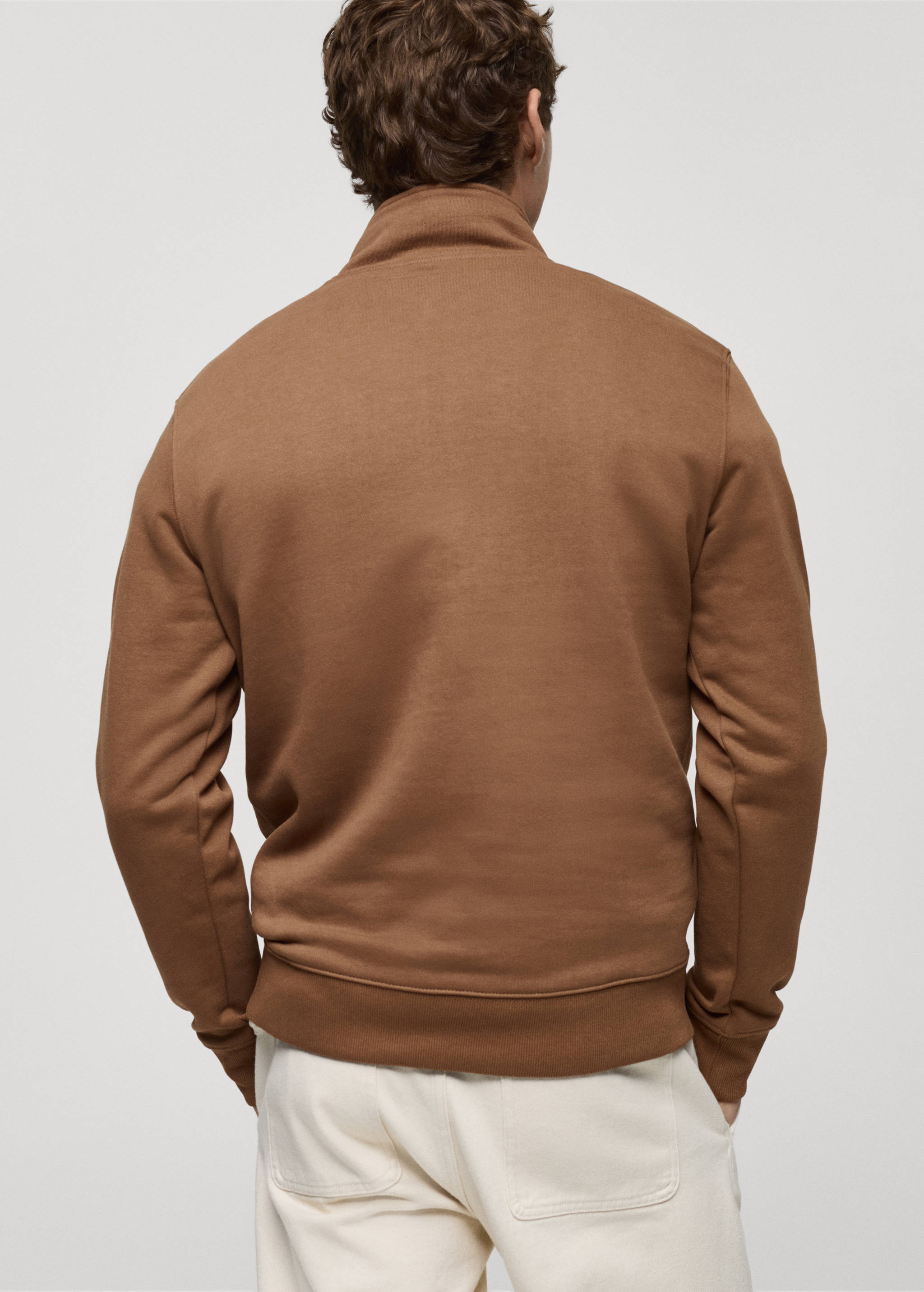 Regular-fit sweatshirt met ritshals - Achterkant van het artikel