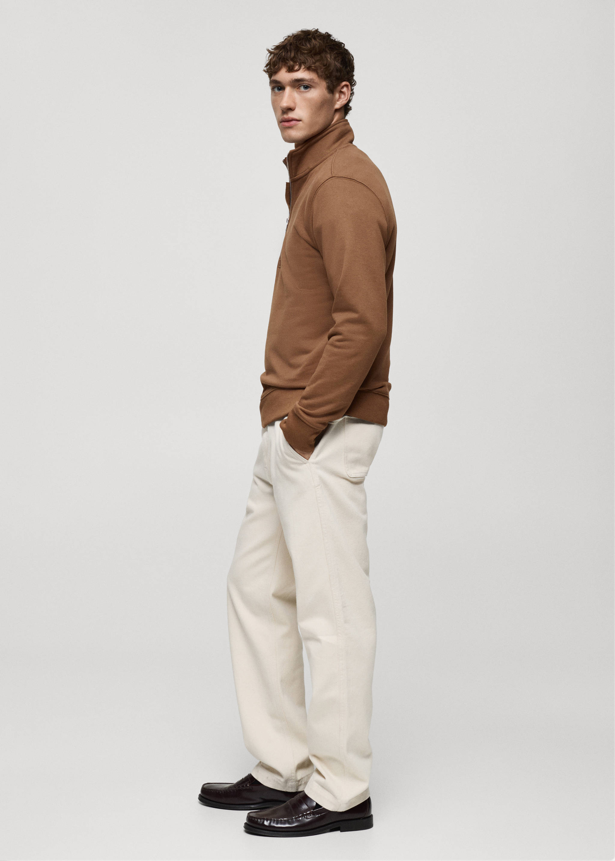 Regular-fit sweatshirt met ritshals - Detail van het artikel 2