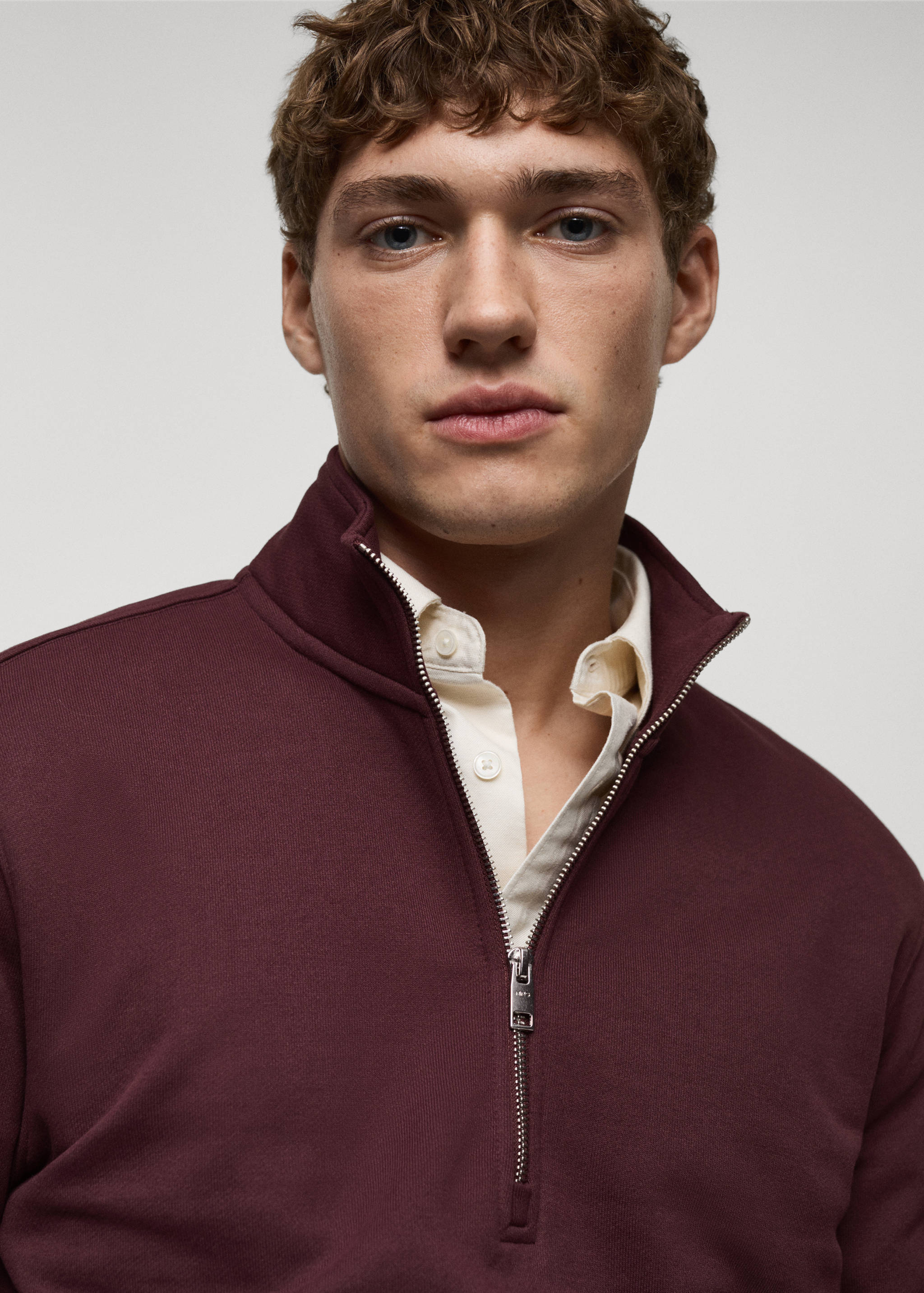 Regular-fit sweatshirt met ritshals - Detail van het artikel 1