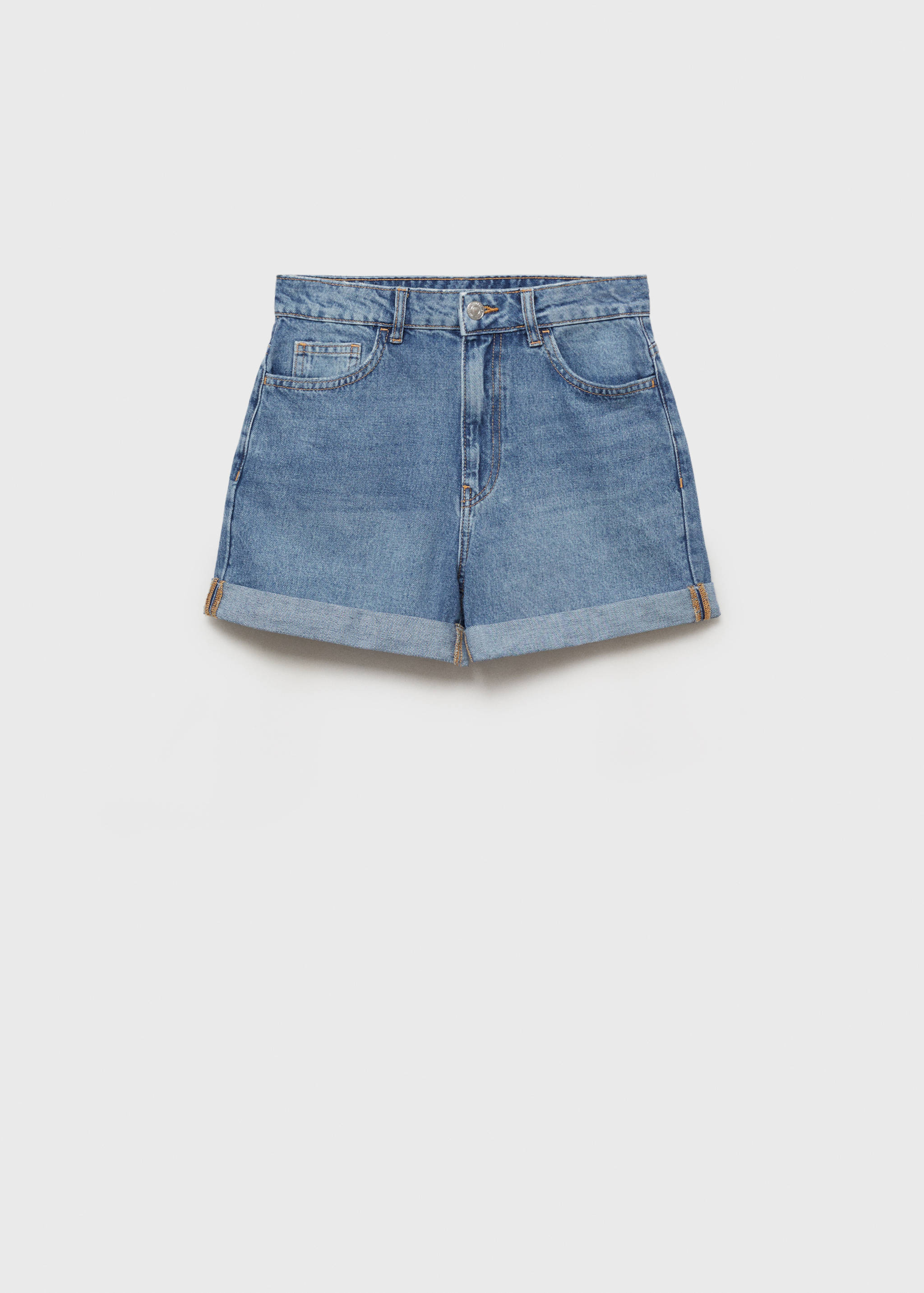 Short en jean taille haute coupe mom - Article sans modèle