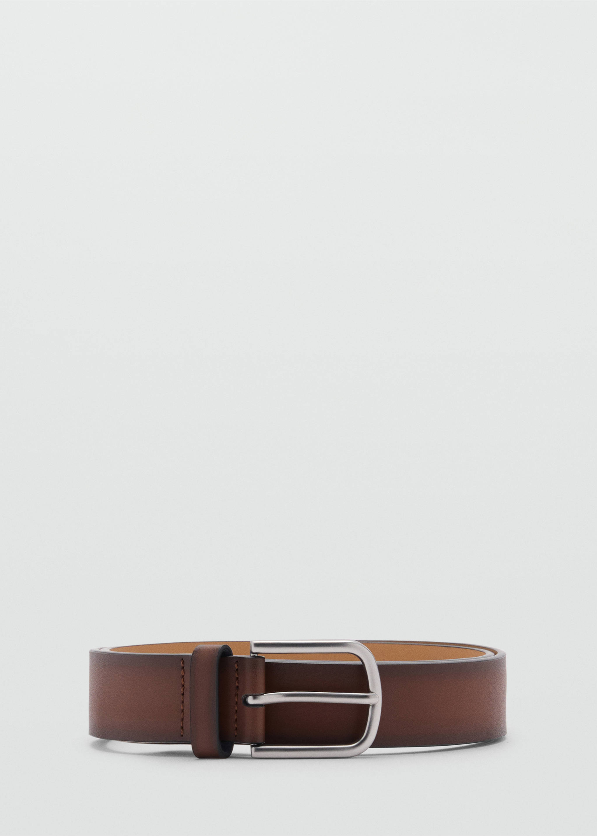 Cinto de pele com efeito degradê - Artigo sem modelo, Castanho-médio. Ref: 87050604-00.