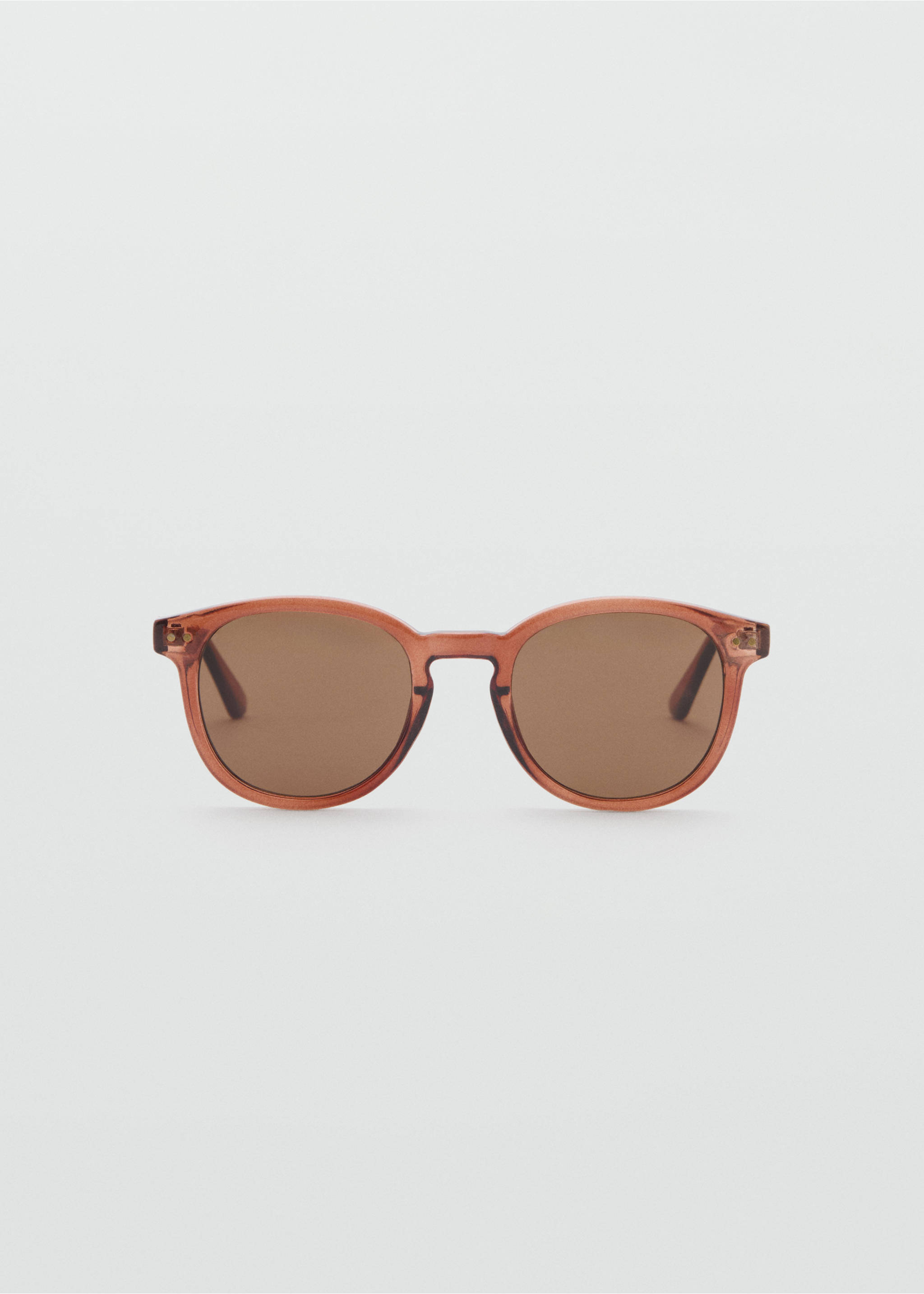 Round-framed sunglasses - Article without model, Brown. Ref: 87050606-00.